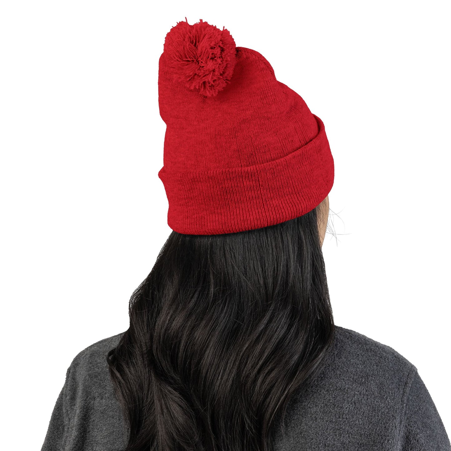 Doggone Lucky Embroidered Pom-Pom Knit Cap — 'Lucky' Dog Love Beanie