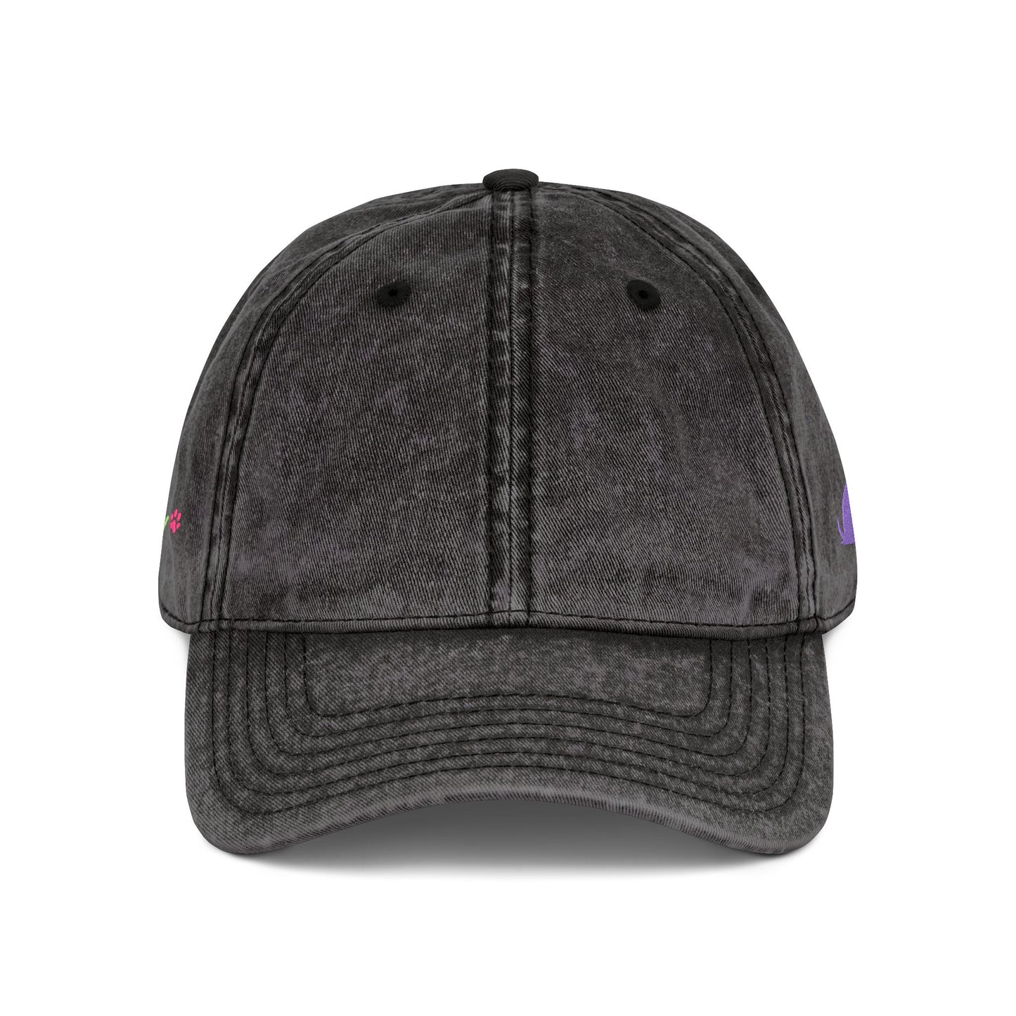 Embroidered 'Doggone Lucky' Vintage Cap