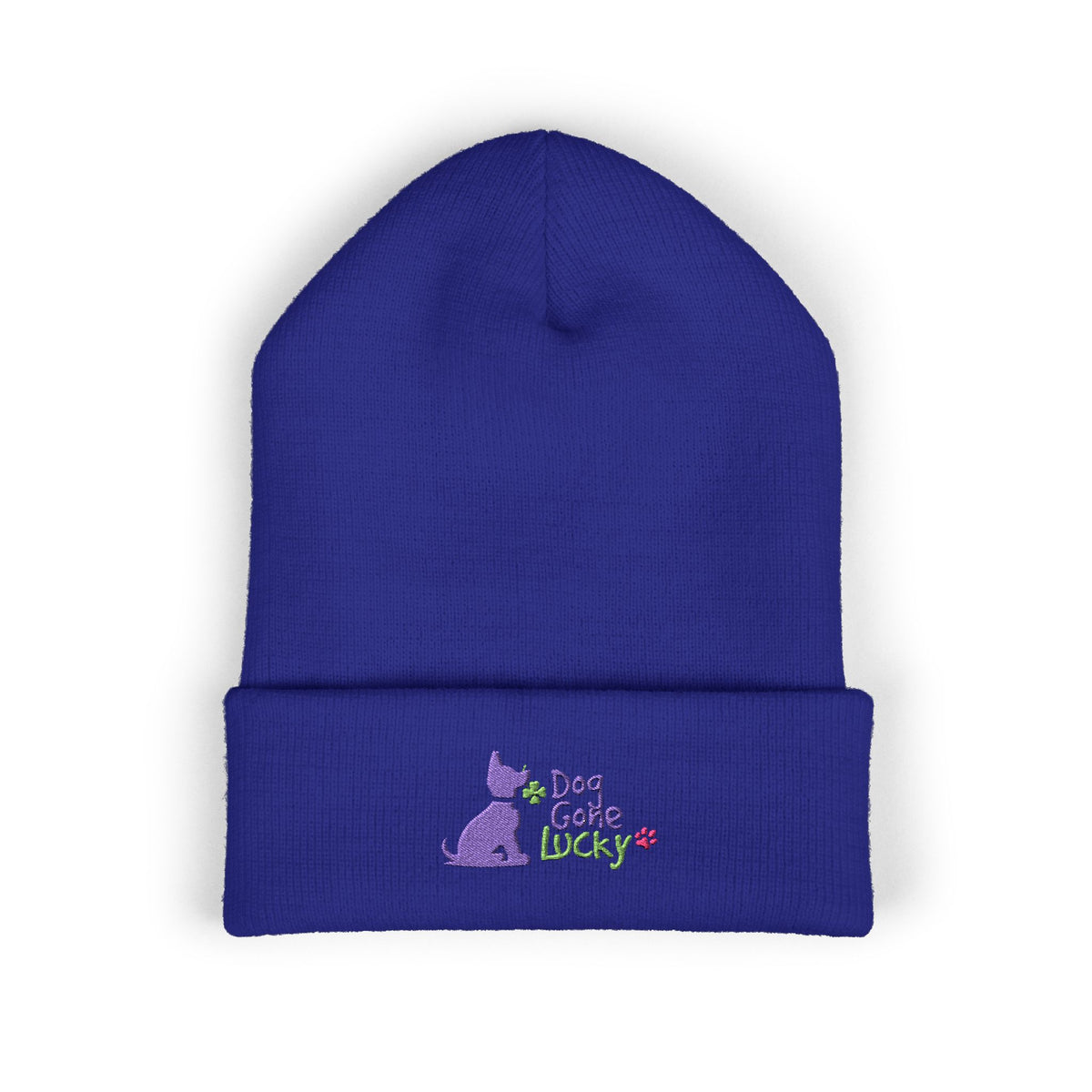Doggone Lucky Embroidered Beanie