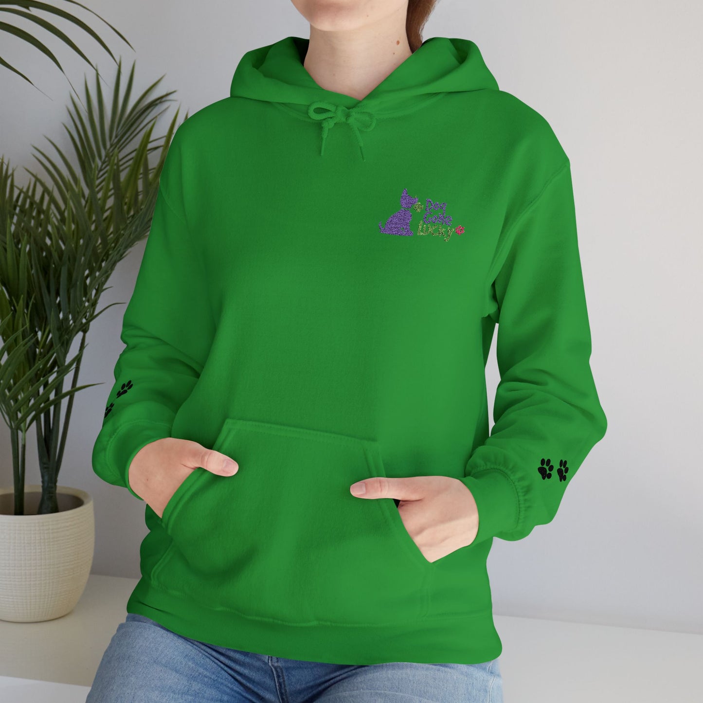 Doggone Lucky Adult Hoodie - Embroidered Lucky Pup on Chest