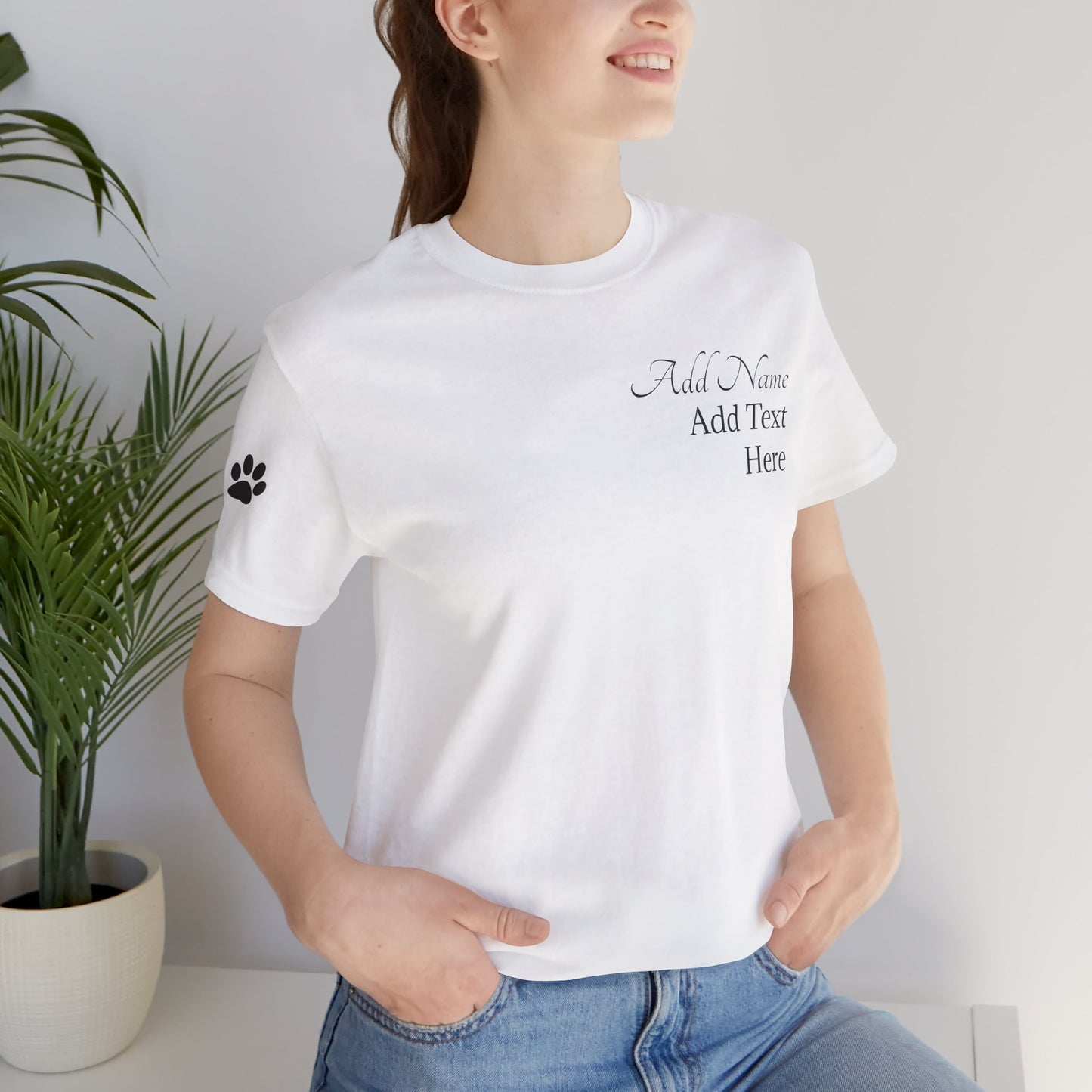 Doggone Lucky Personalized T‑Shirt - Add name and text to front of tee