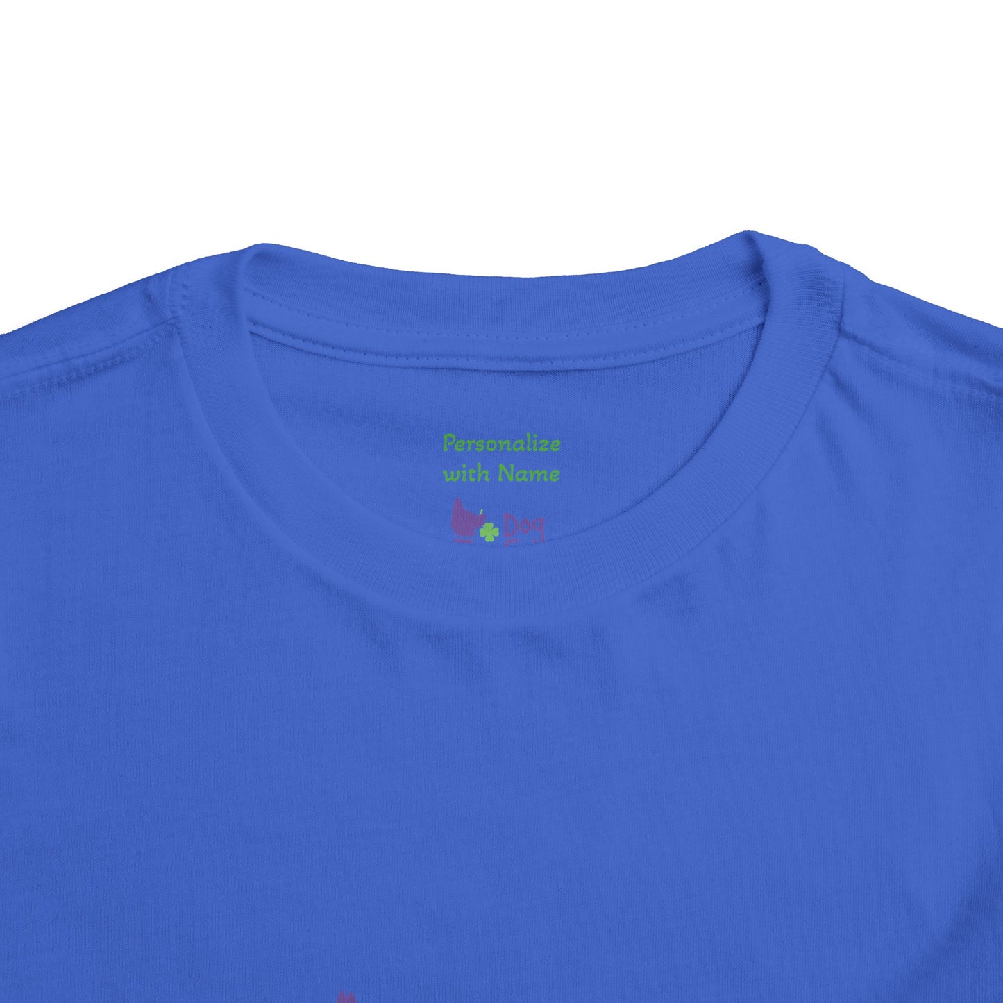 Dog Gone Lucky Toddler Tee - Cute Purple Lucky Pup on front and back