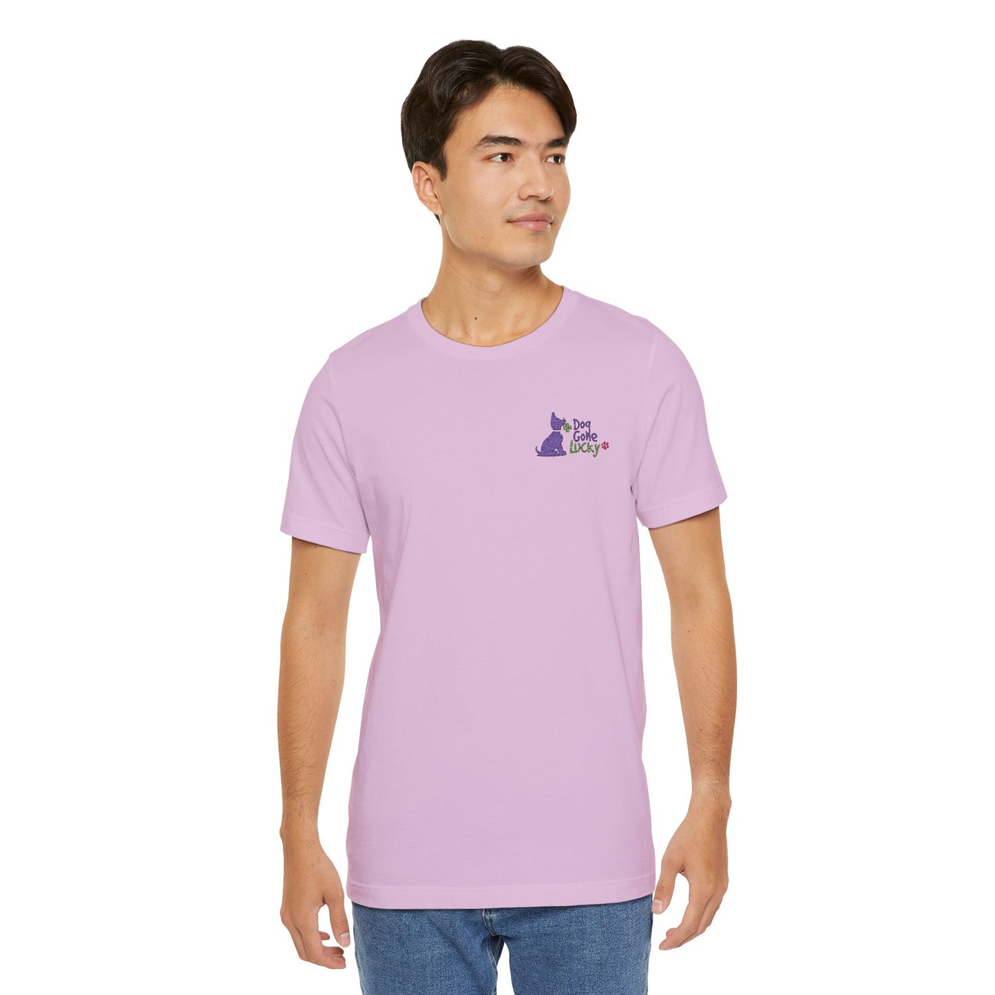 Doggone Lucky Embroidered Adult Tee