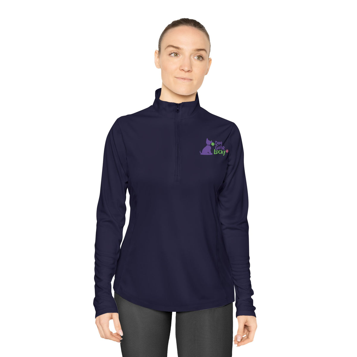 Doggone Lucky Women's Quarter-Zip Pullover – Loyal Dog Bond Design