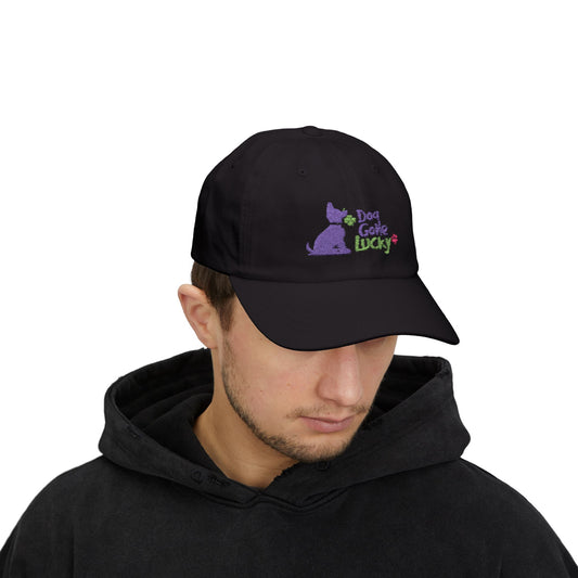 Doggone Lucky Embroidered Dad Cap