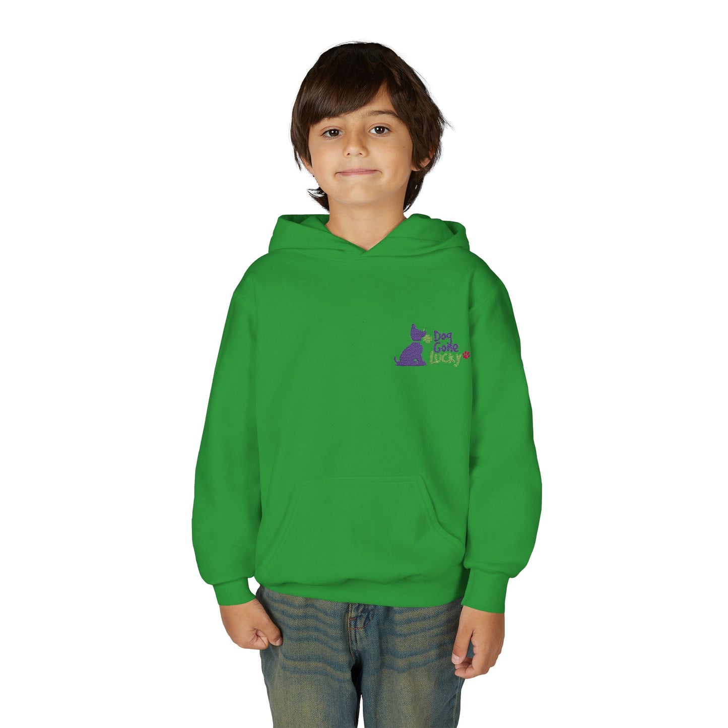Doggone Lucky Embroidered Youth Hoodie