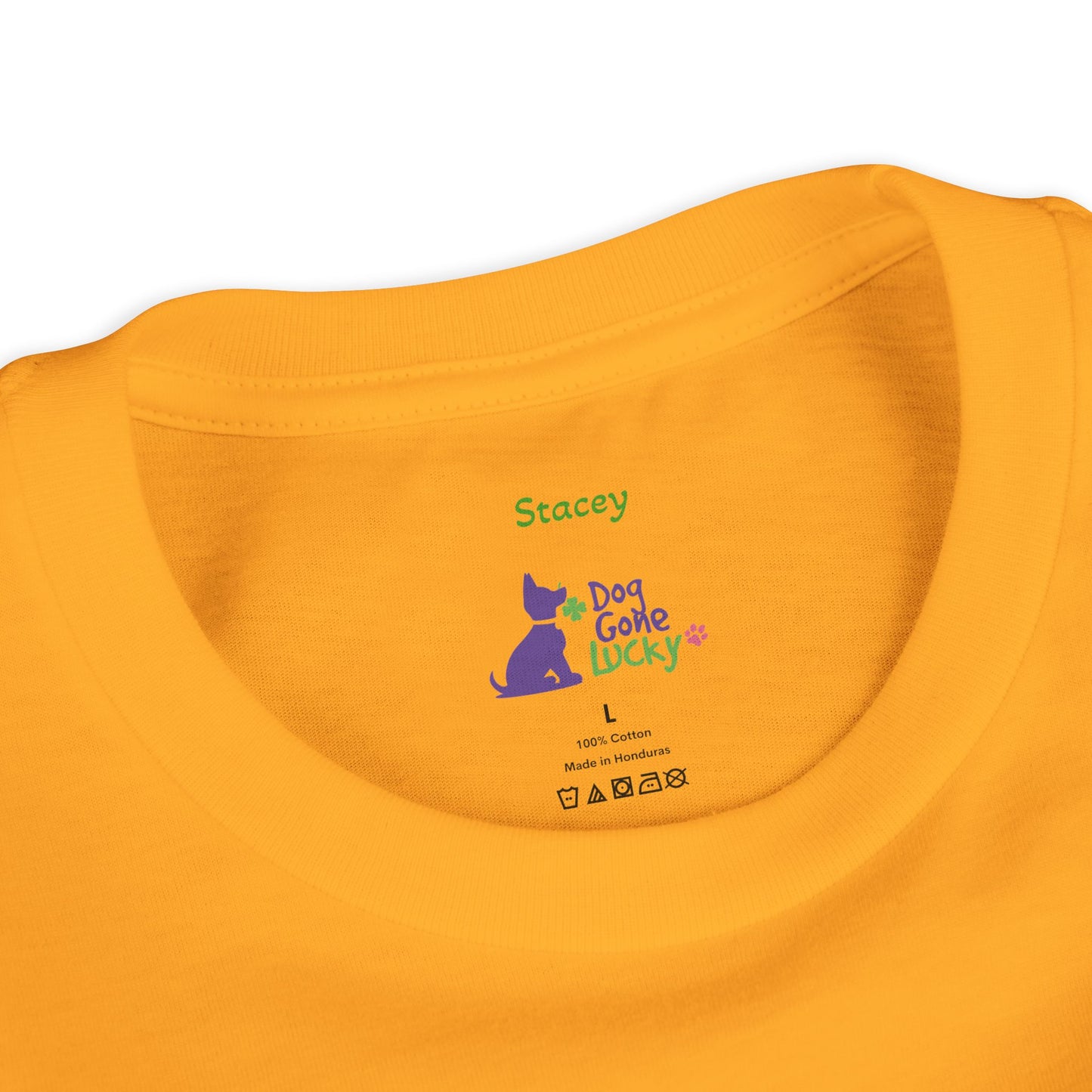Doggone Lucky Personalized Youth Tee - Personalize neck