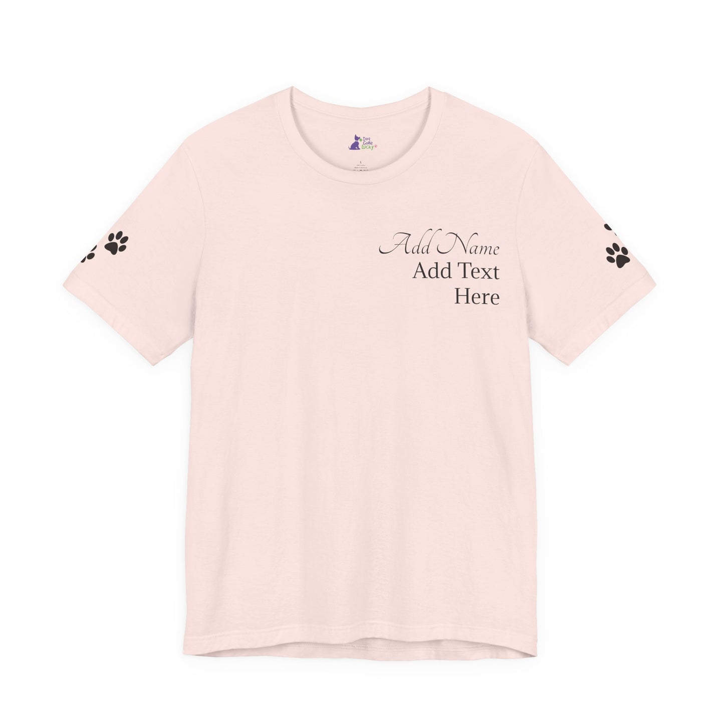 Doggone Lucky Personalized T‑Shirt - Add name and text to front of tee