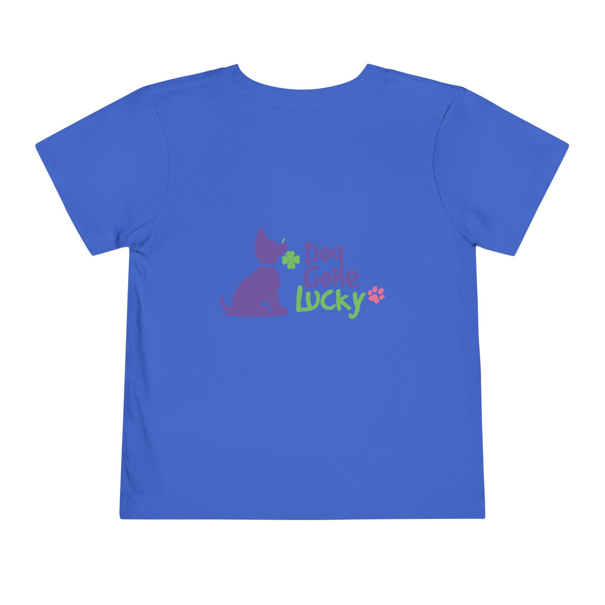 Doggone Lucky Personalized Toddler Tee - "Dog Gone Lucky" Cute Purple Pup St. Patrick's Day Shirt