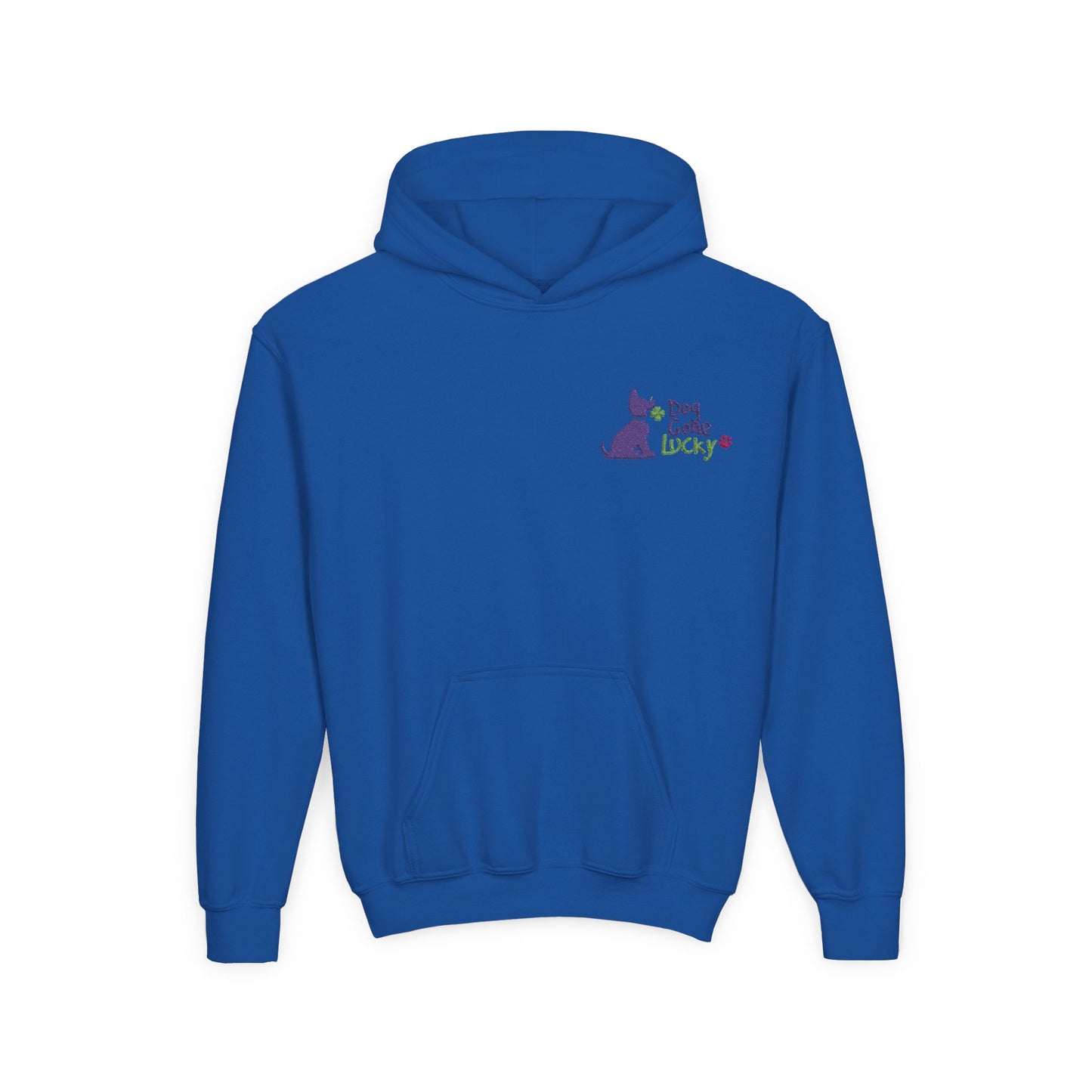Doggone Lucky Embroidered Youth Hoodie