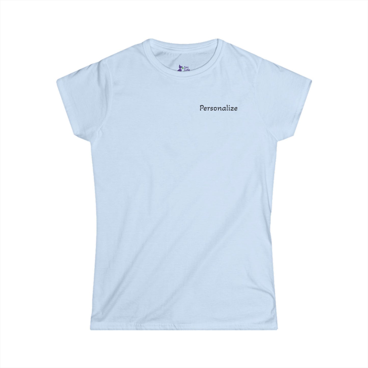 Doggone Lucky Personalized Women's Tee - Printed Lucky Pup on Back