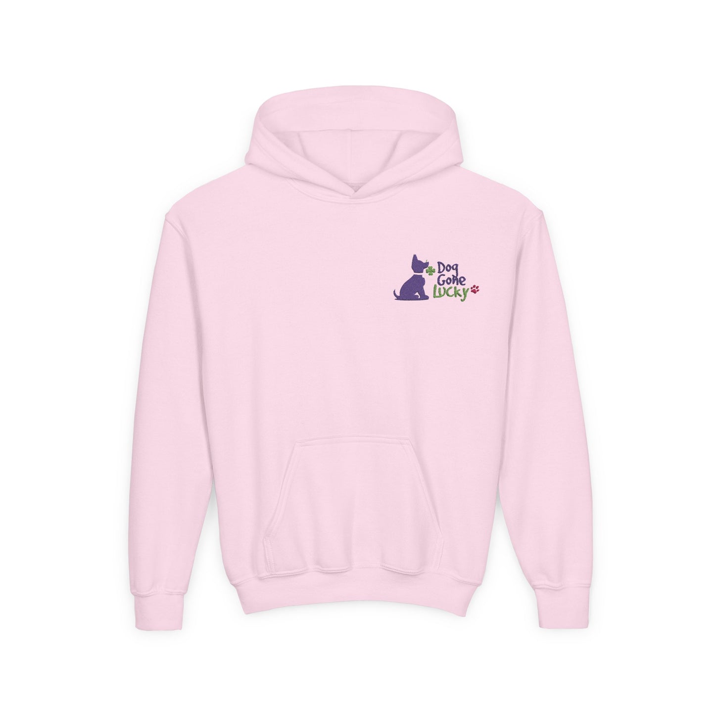 Doggone Lucky Embroidered Youth Hoodie