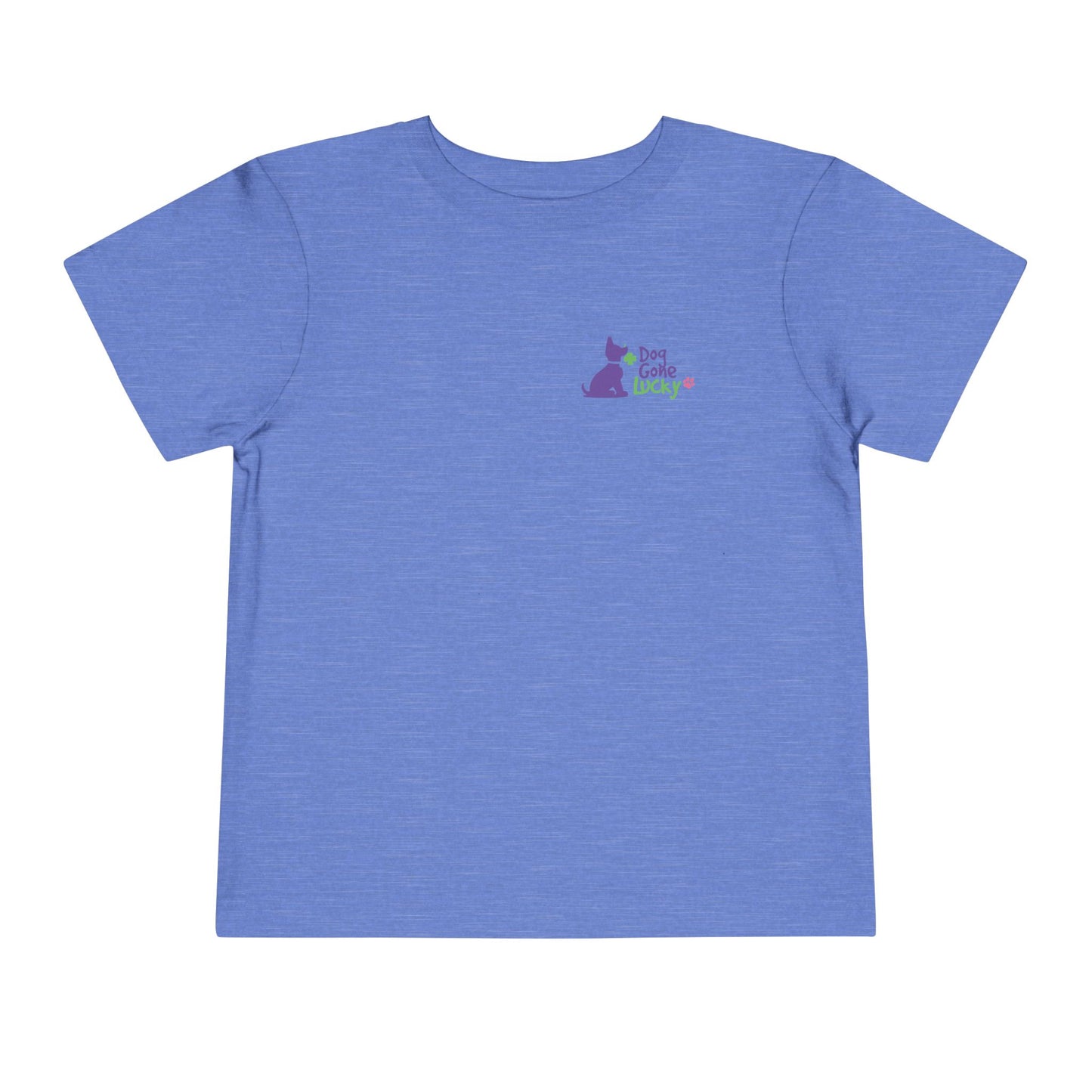 Doggone Personalized Neck Label Toddler Tee - Lucky Pup Graphic on Back and Front