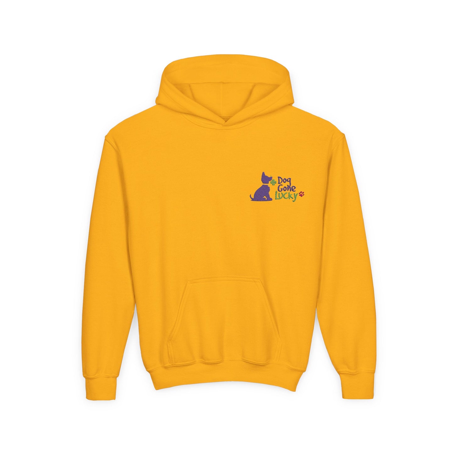 Doggone Lucky Embroidered Youth Hoodie