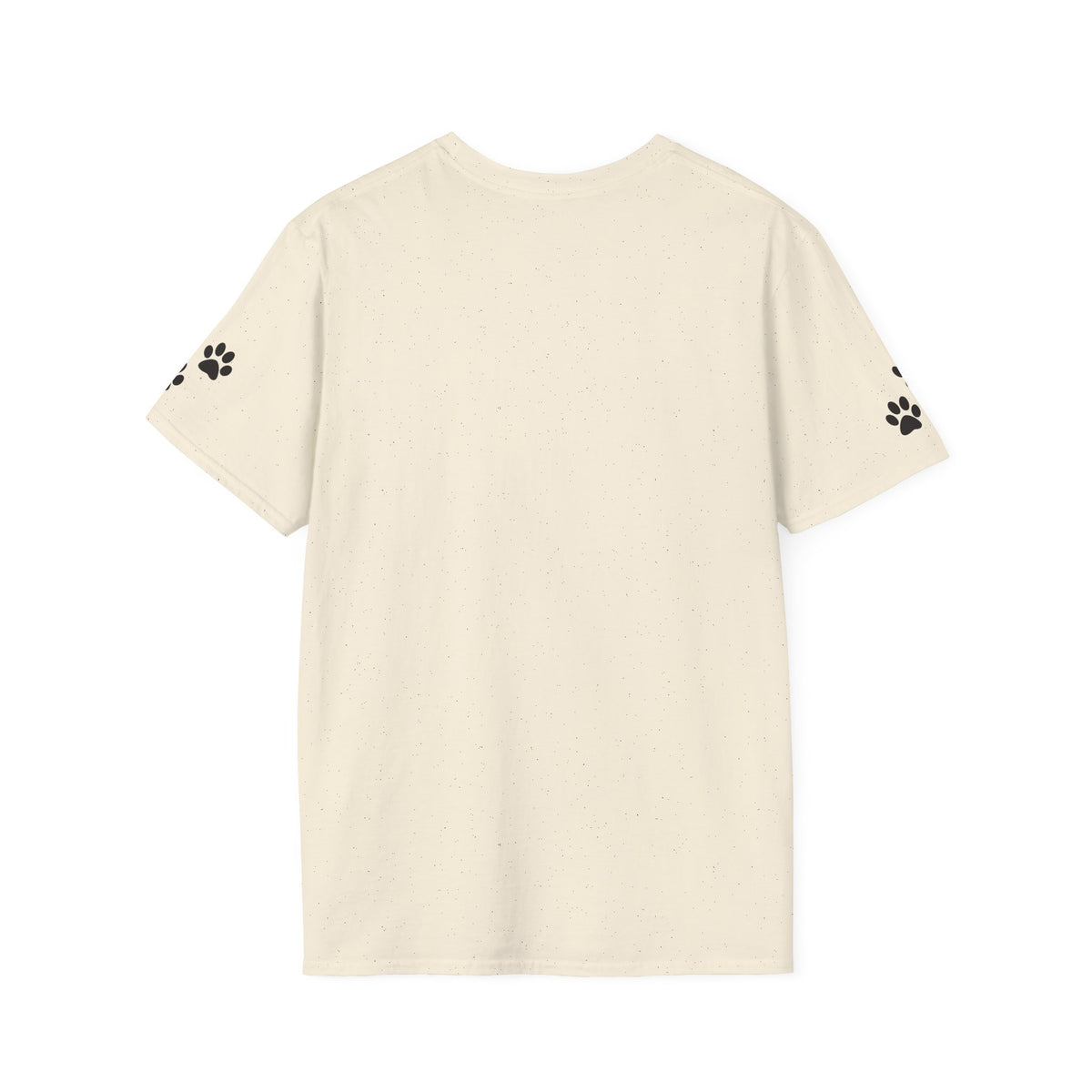 Doggone Lucky Adult Tee - Printed Lucky Pup on Front - Paw Prints on Sleeves