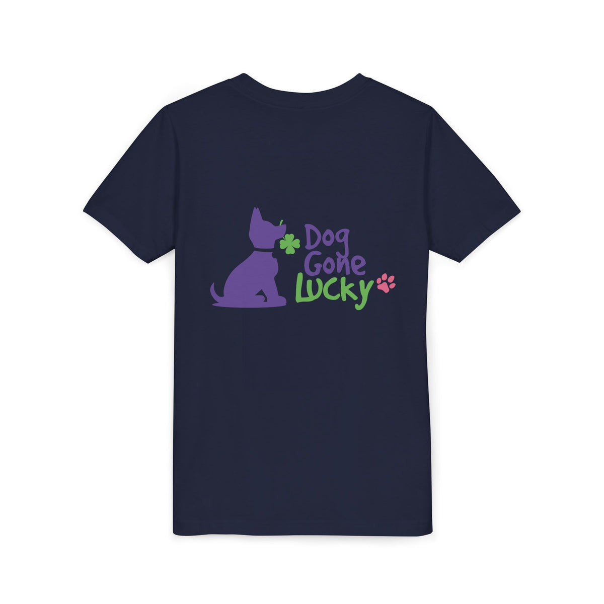 Doggone Lucky Youth Tee - Cute Lucky Pup on Front and Back