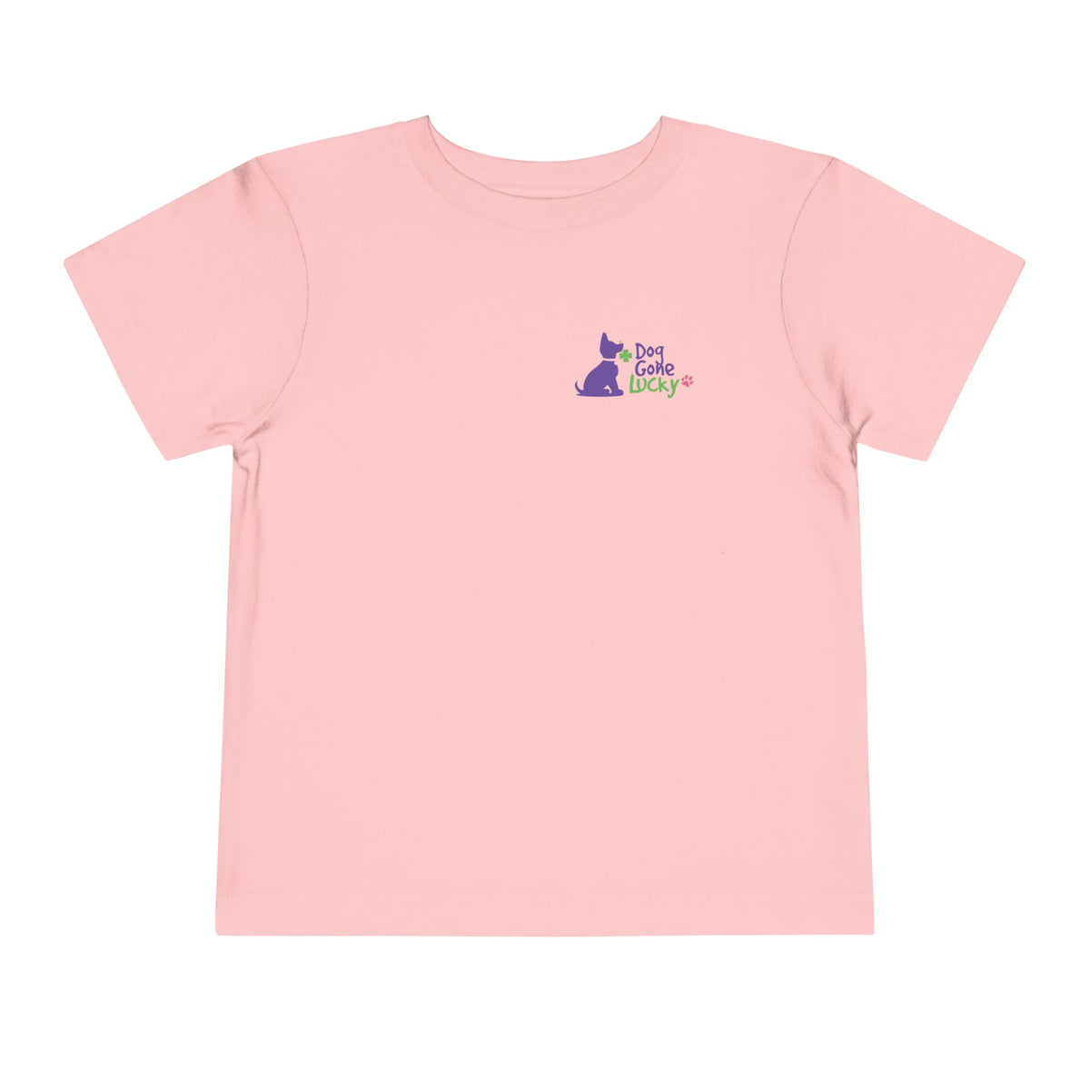 Doggone Lucky Personalized Toddler Tee - "Dog Gone Lucky" Cute Purple Pup St. Patrick's Day Shirt