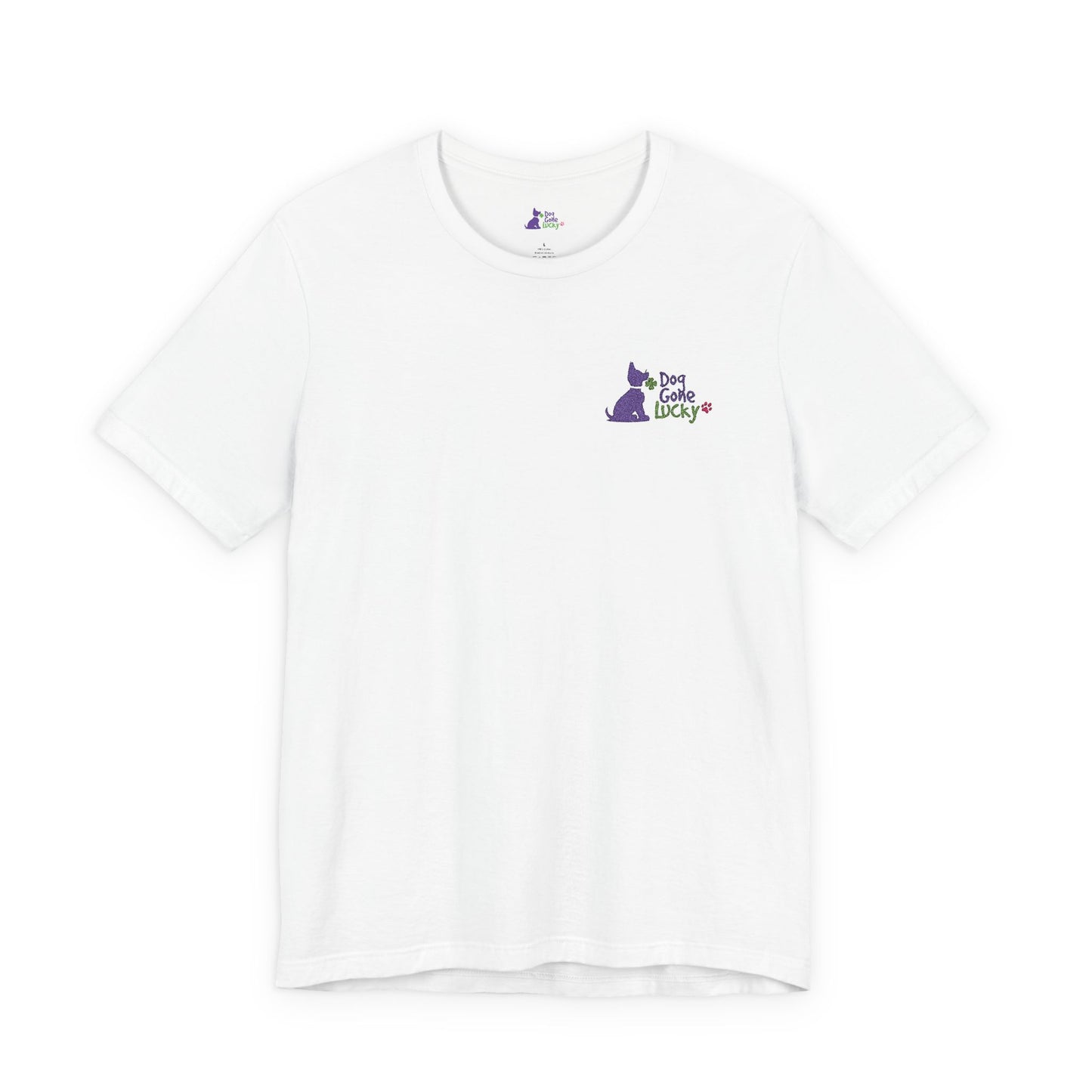 Doggone Lucky Embroidered Adult Tee
