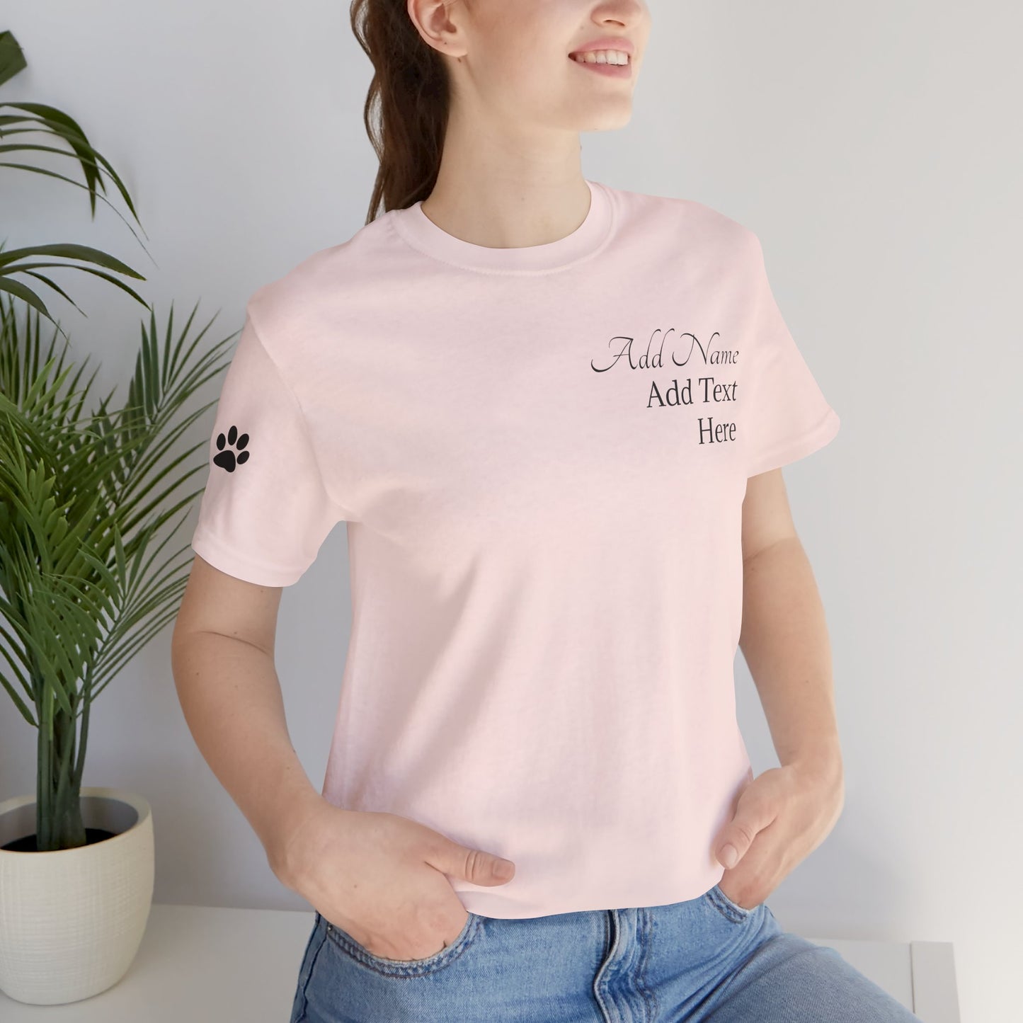 Doggone Lucky Personalized T‑Shirt - Add name and text to front of tee