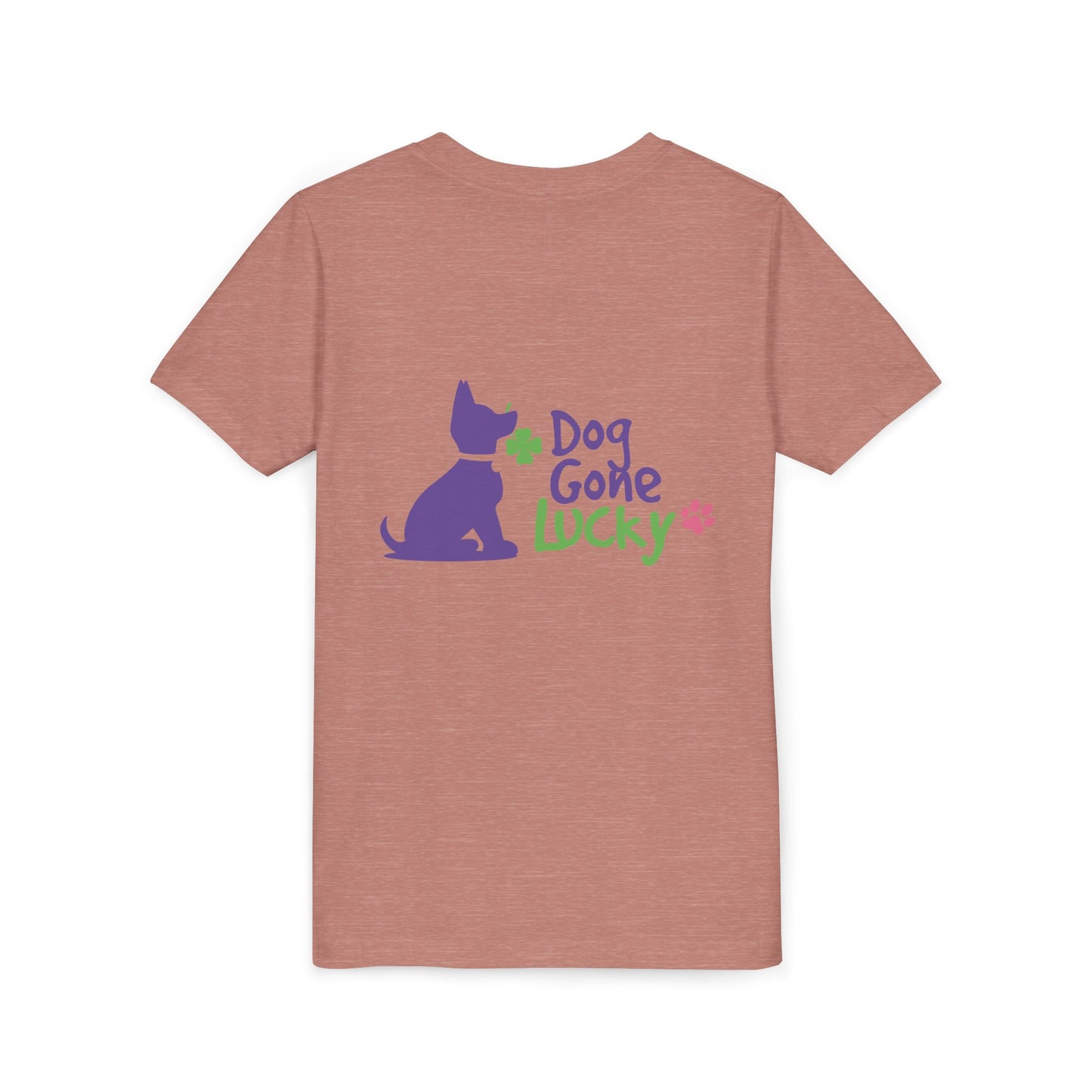 Doggone Lucky Personalized Youth Tee - Personalize neck