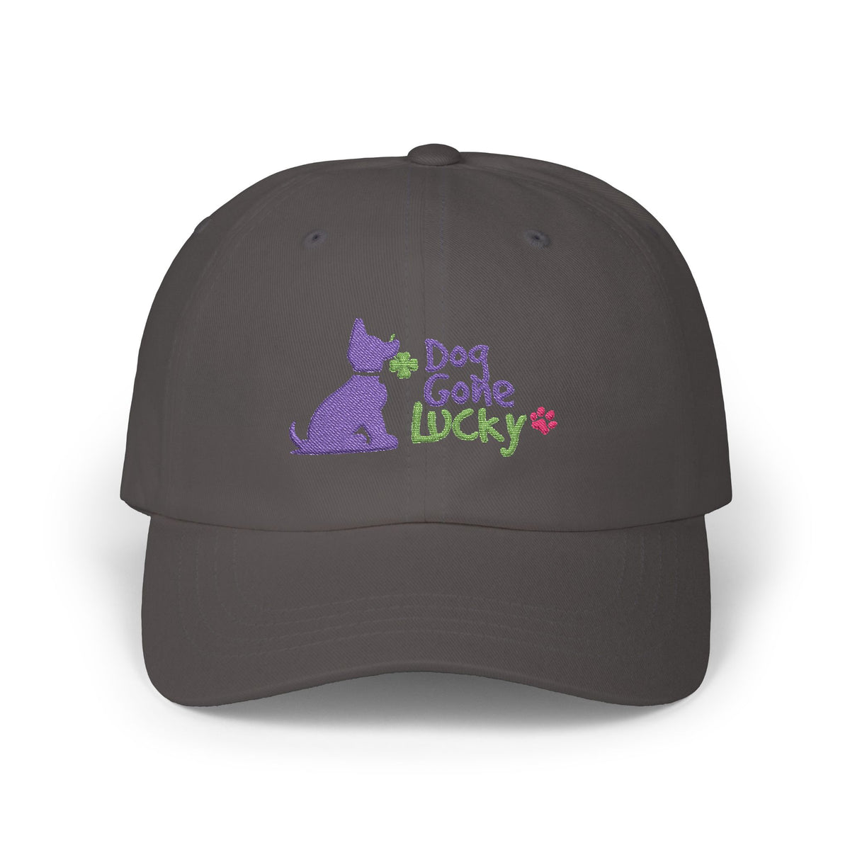 Doggone Lucky Embroidered Dad Cap