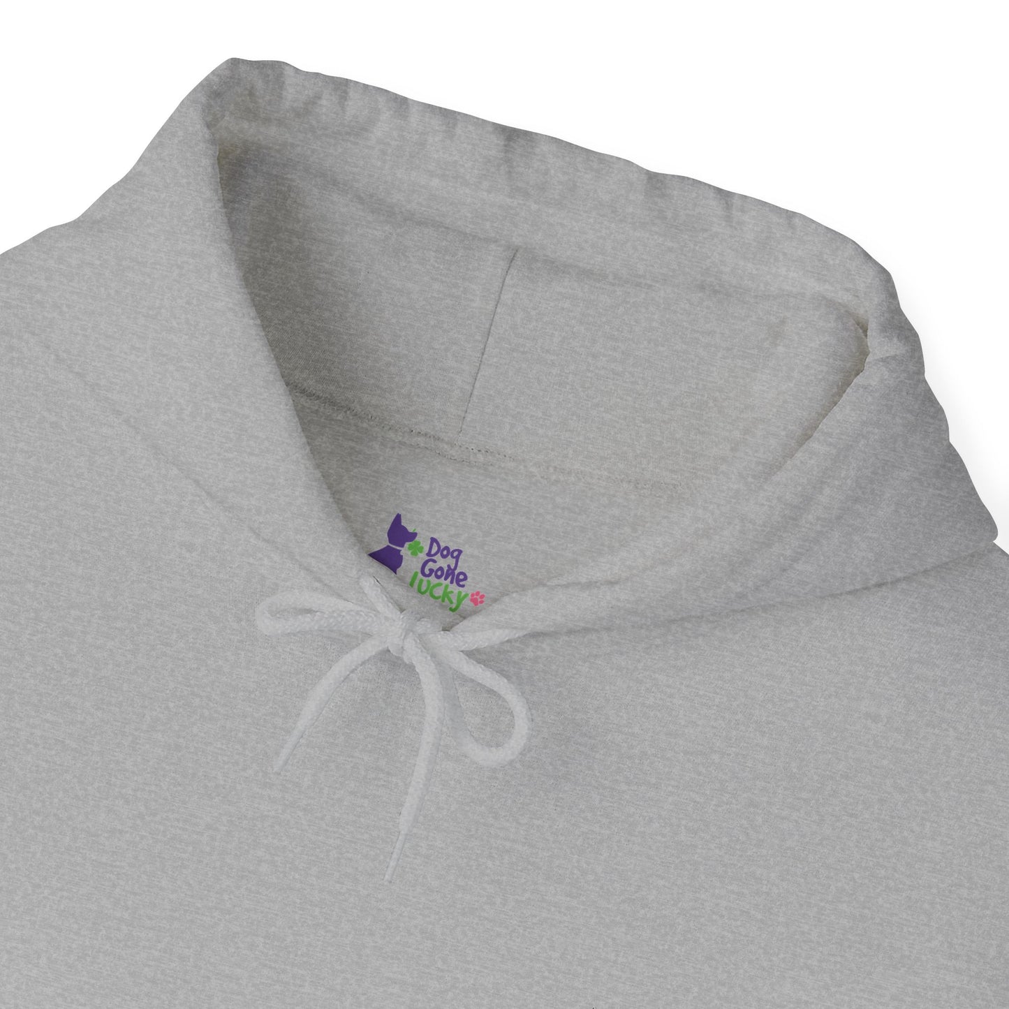 Doggone Lucky Adult Hoodie - Embroidered Lucky Pup on Chest