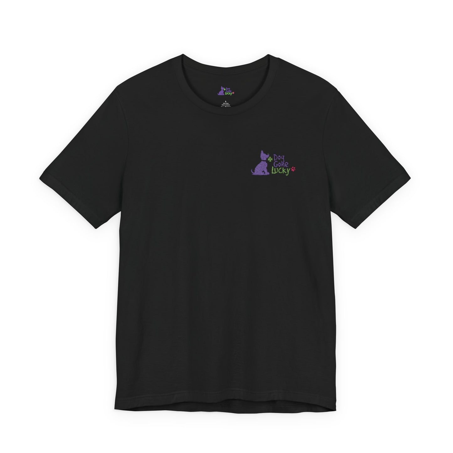 Doggone Lucky Embroidered Adult Tee