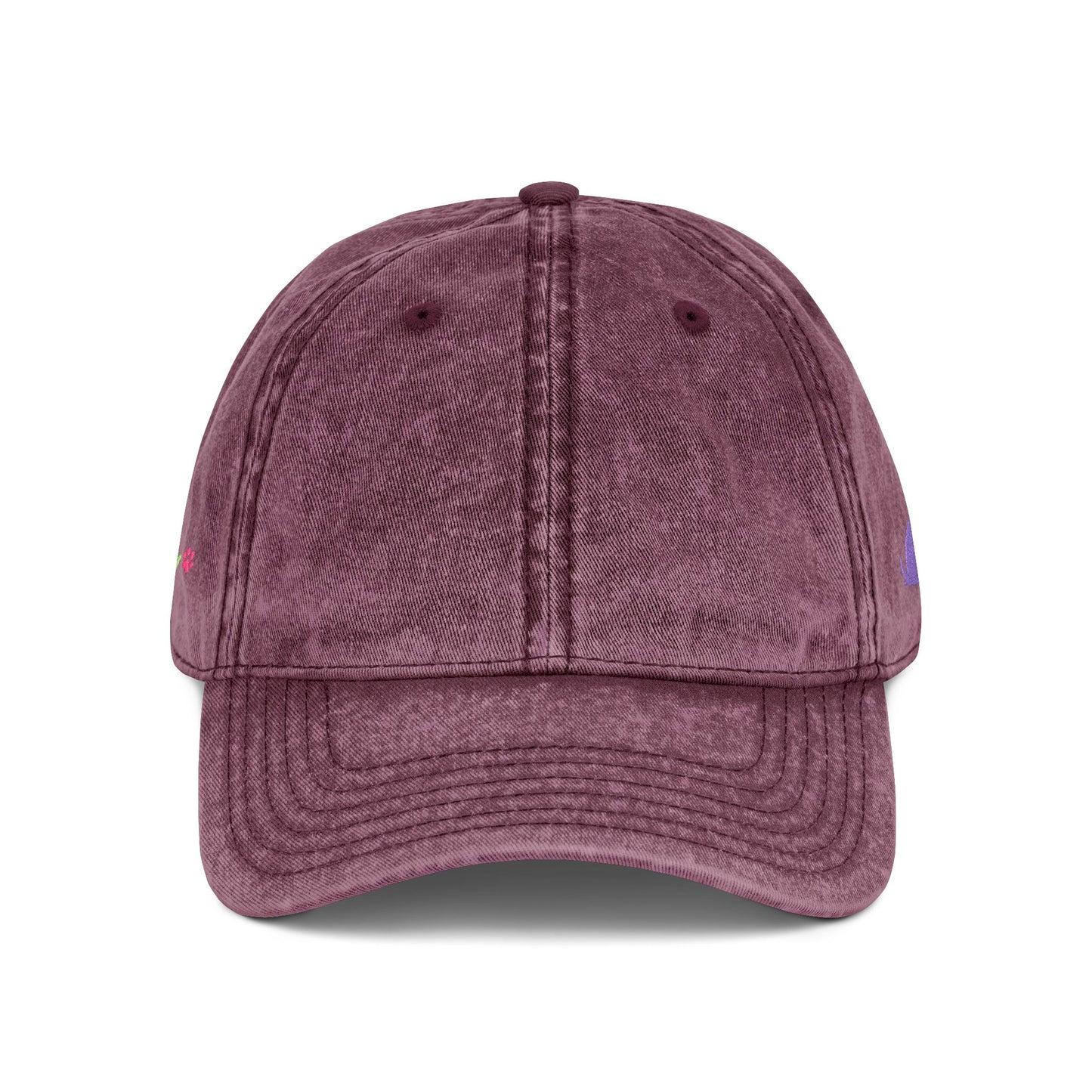 Embroidered 'Doggone Lucky' Vintage Cap