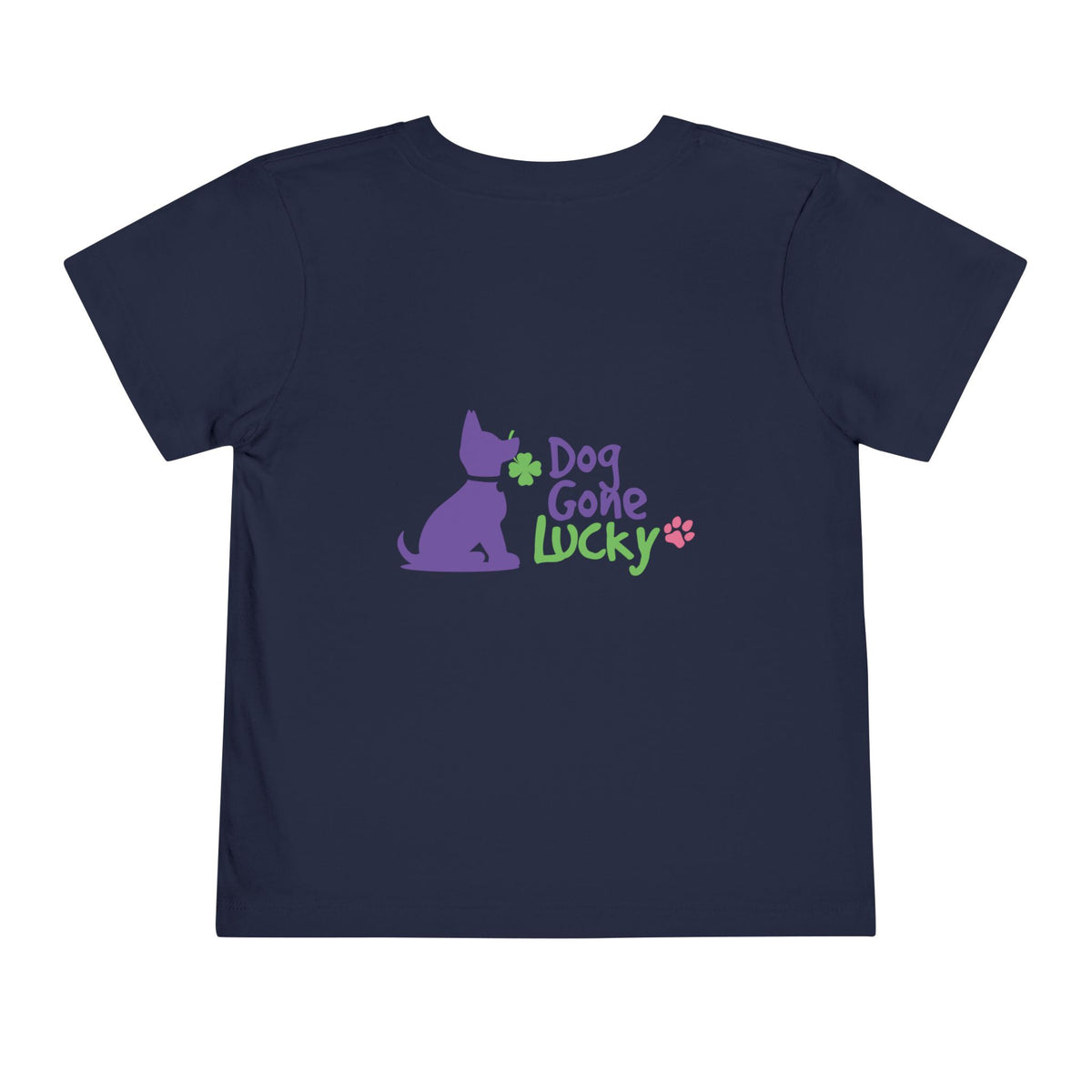 Doggone Lucky Personalized Toddler Tee - "Dog Gone Lucky" Cute Purple Pup St. Patrick's Day Shirt