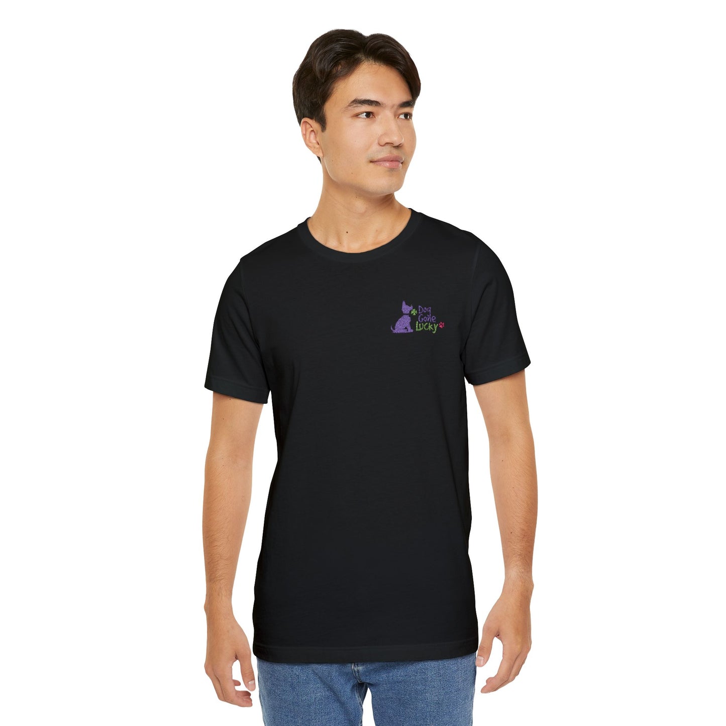 Doggone Lucky Embroidered Adult Tee