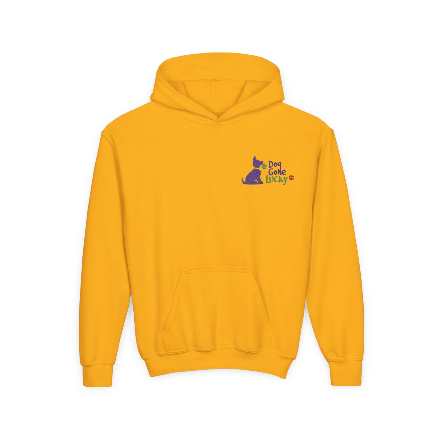 Doggone Lucky Embroidered Youth Hoodie