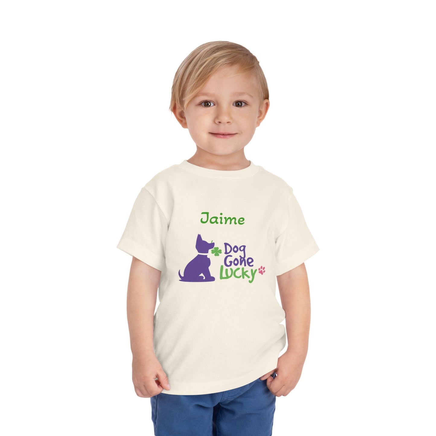 Doggone Lucky Personalized Toddler Tee - Lucky Pup Tee