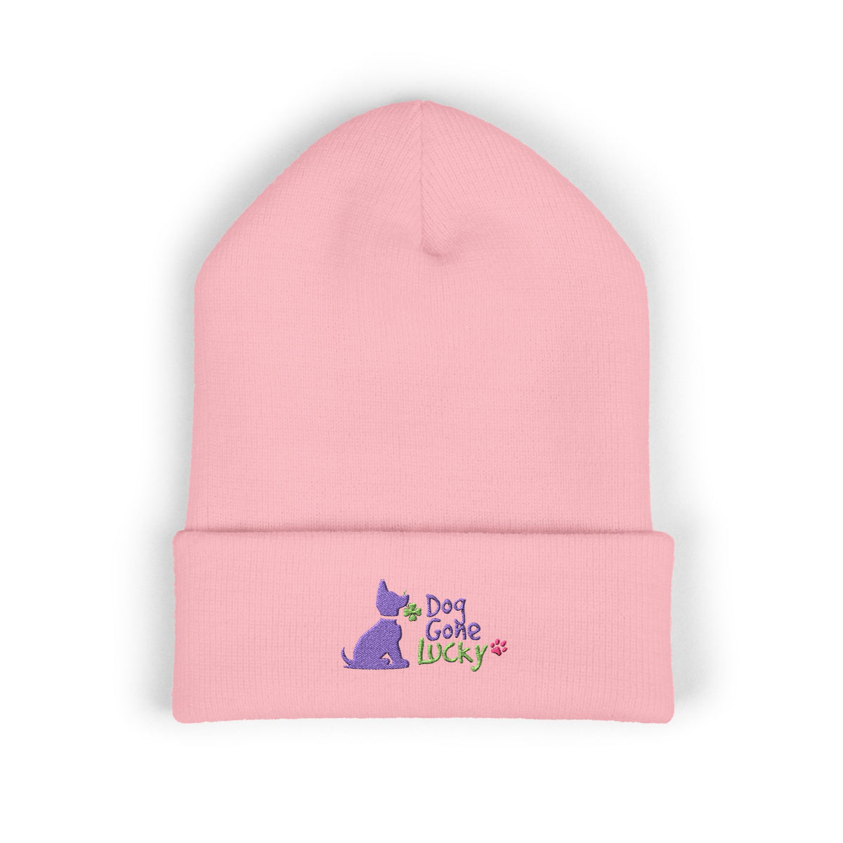 Doggone Lucky Embroidered Beanie