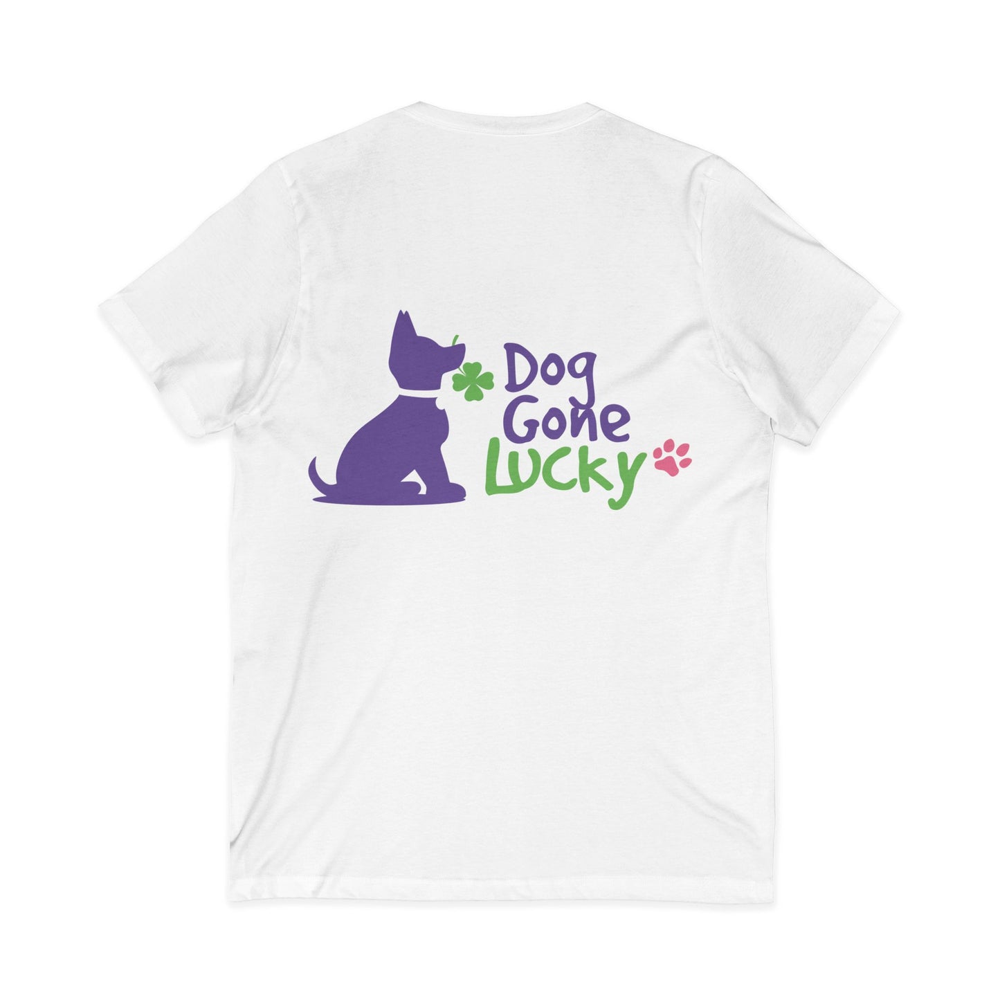Doggone Lucky Jersey Short Sleeve V-Neck Tee