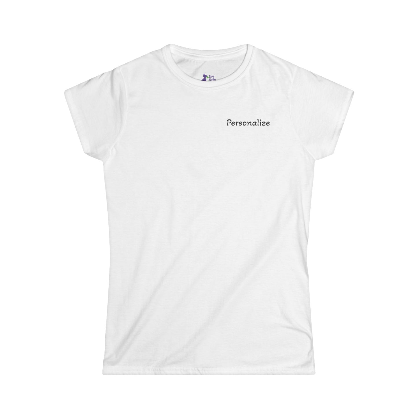 Doggone Lucky Personalized Women's Tee - Printed Lucky Pup on Back