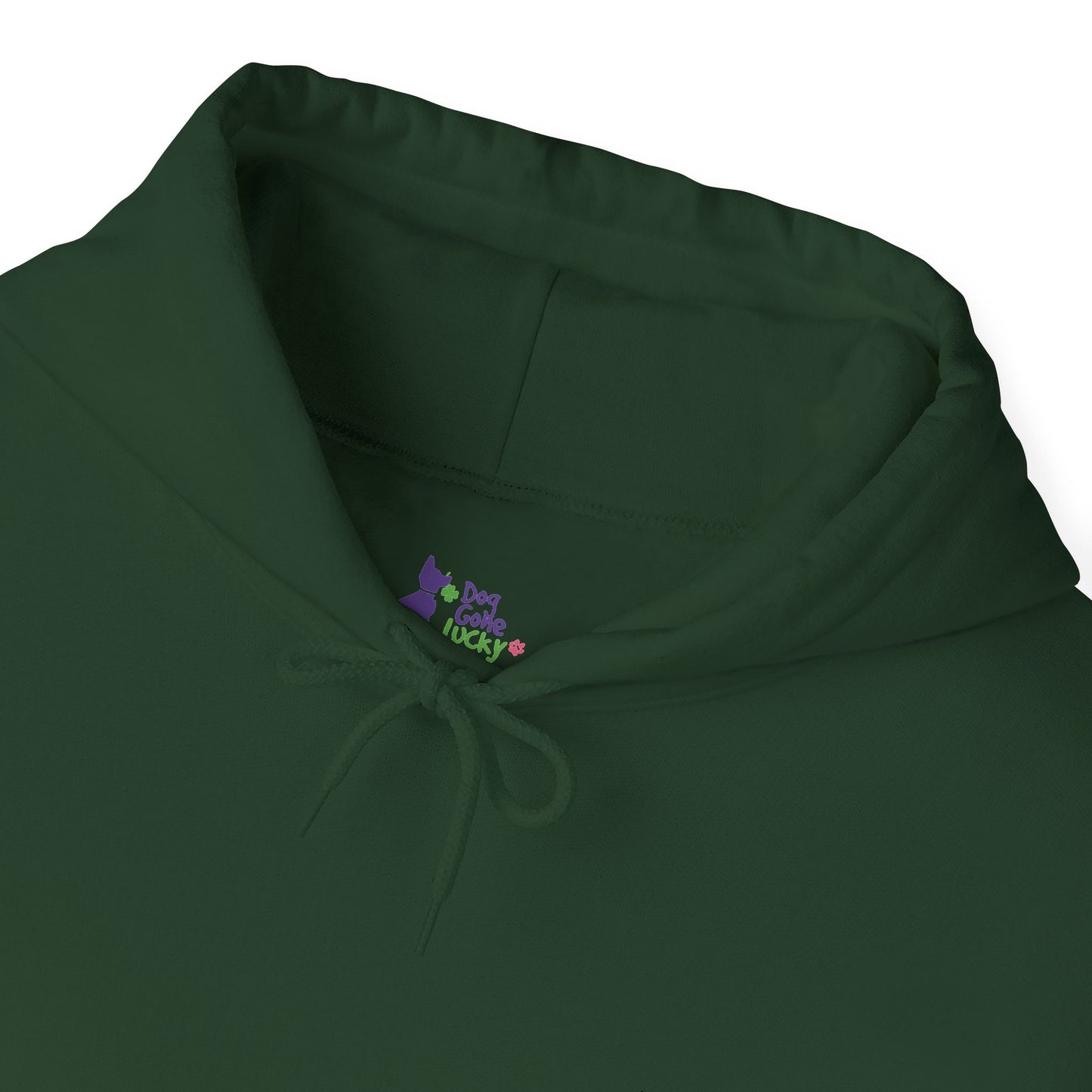 Doggone Lucky Adult Hoodie - Embroidered Lucky Pup on Chest