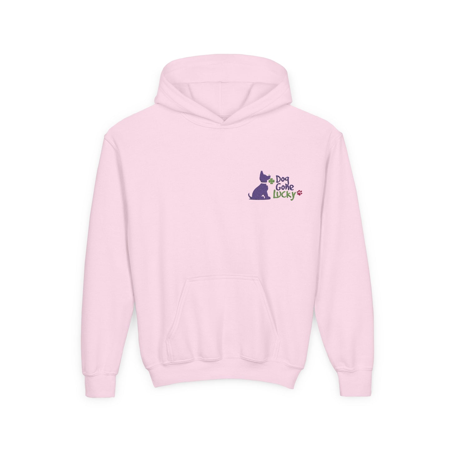 Doggone Lucky Embroidered Youth Hoodie