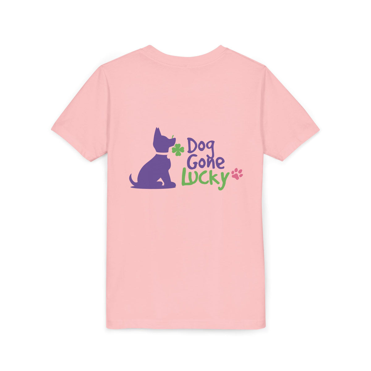 Doggone Lucky Youth Tee - Cute Lucky Pup on Front and Back