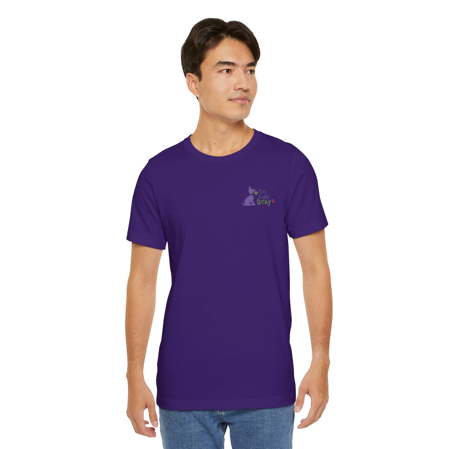 Doggone Lucky Embroidered Adult Tee