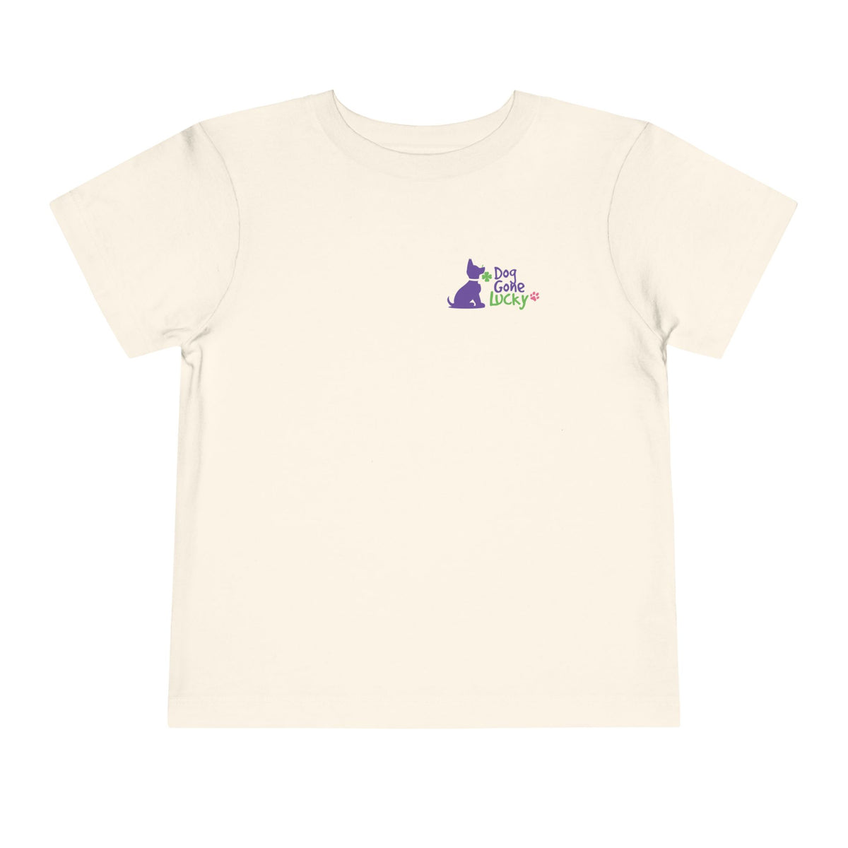 Doggone Lucky Personalized Toddler Tee - "Dog Gone Lucky" Cute Purple Pup St. Patrick's Day Shirt