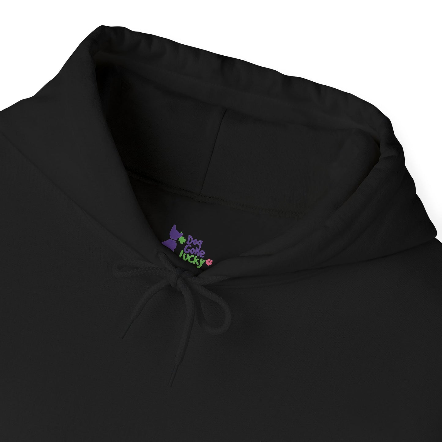 Doggone Lucky Adult Hoodie - Embroidered Lucky Pup on Chest
