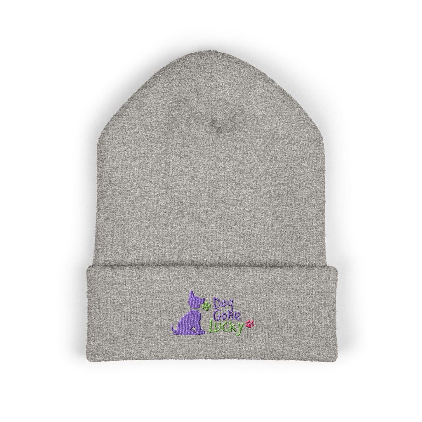 Doggone Lucky Embroidered Beanie