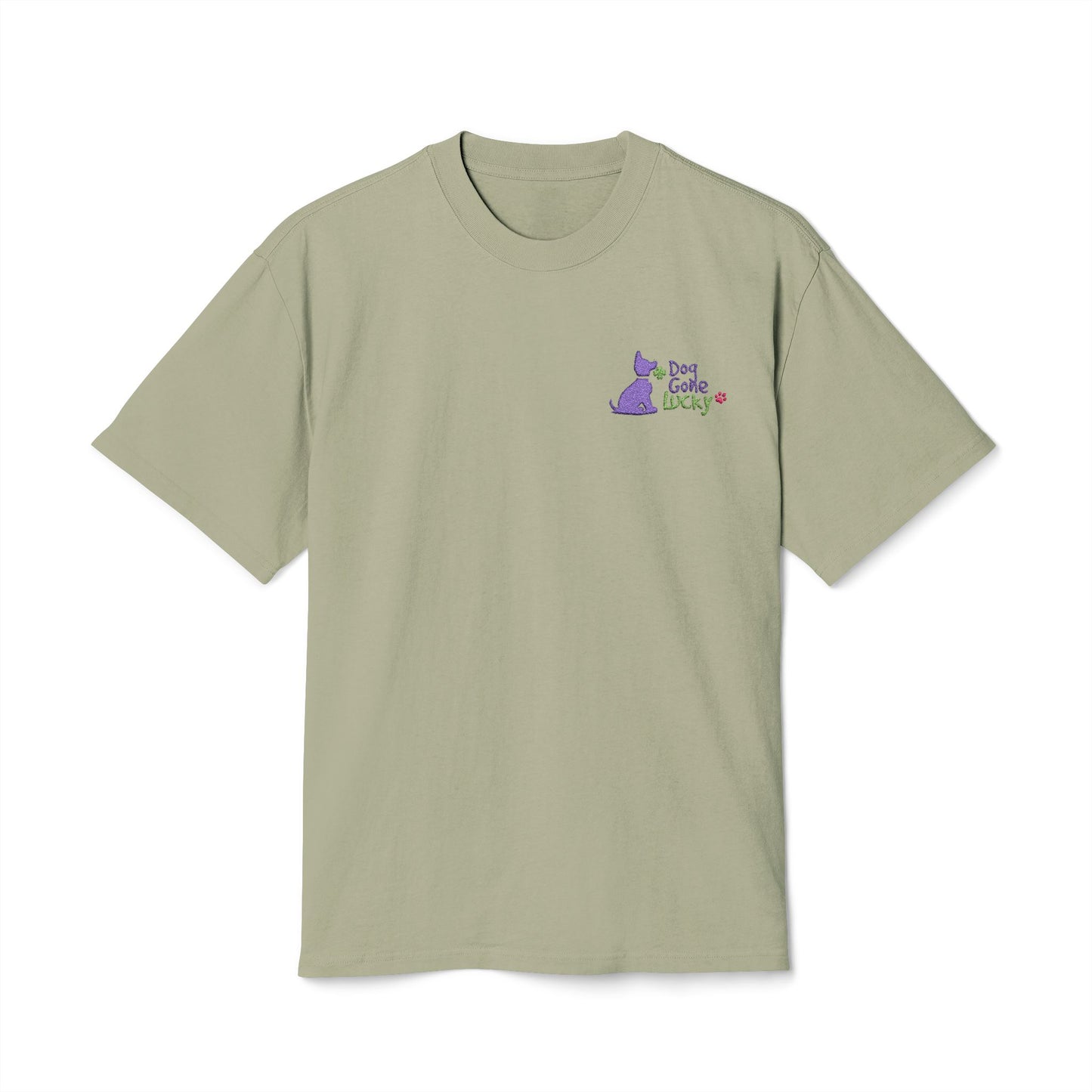 Doggone Lucky Embroidered Adult Faded Tee - Lucky Pup