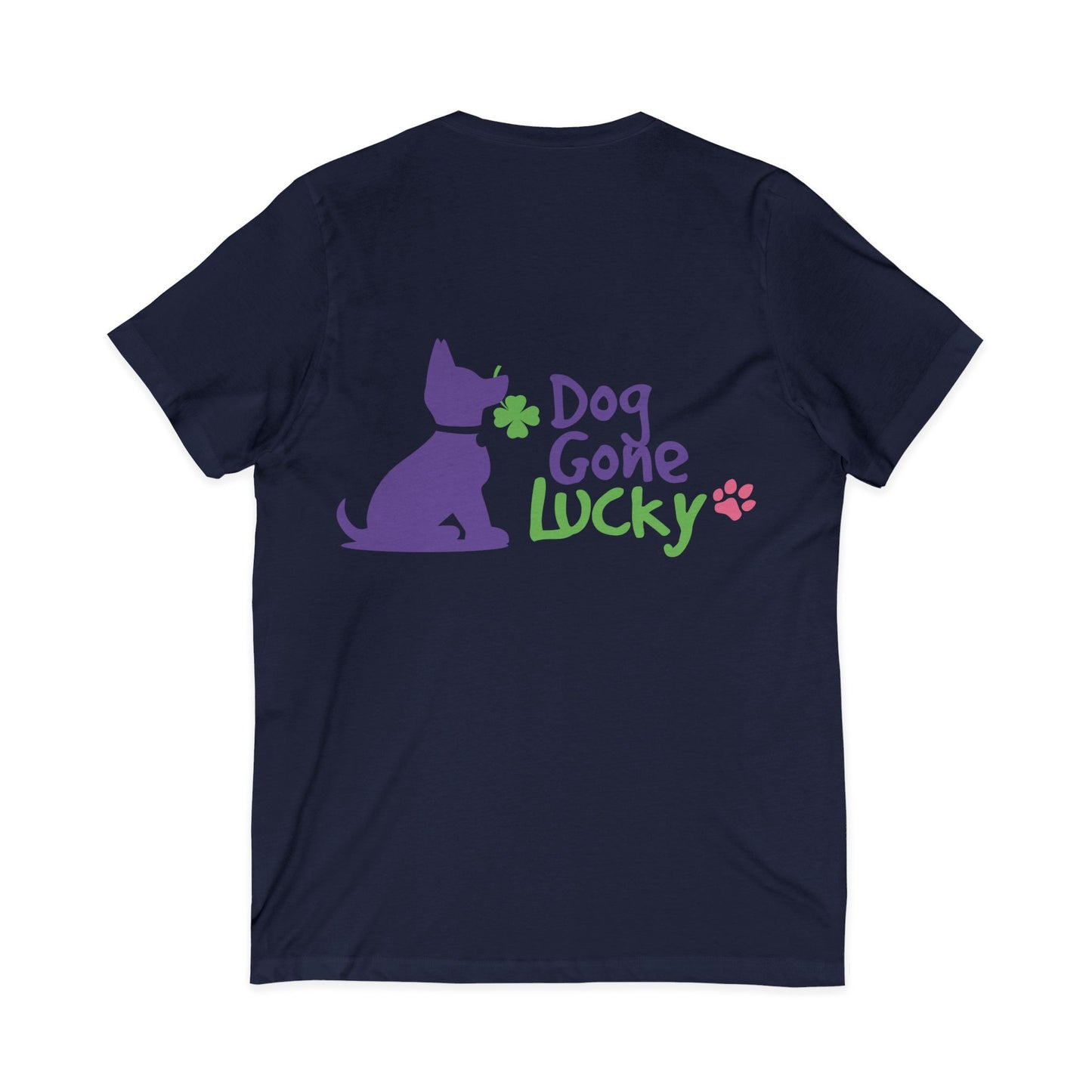 Doggone Lucky Jersey Short Sleeve V-Neck Tee
