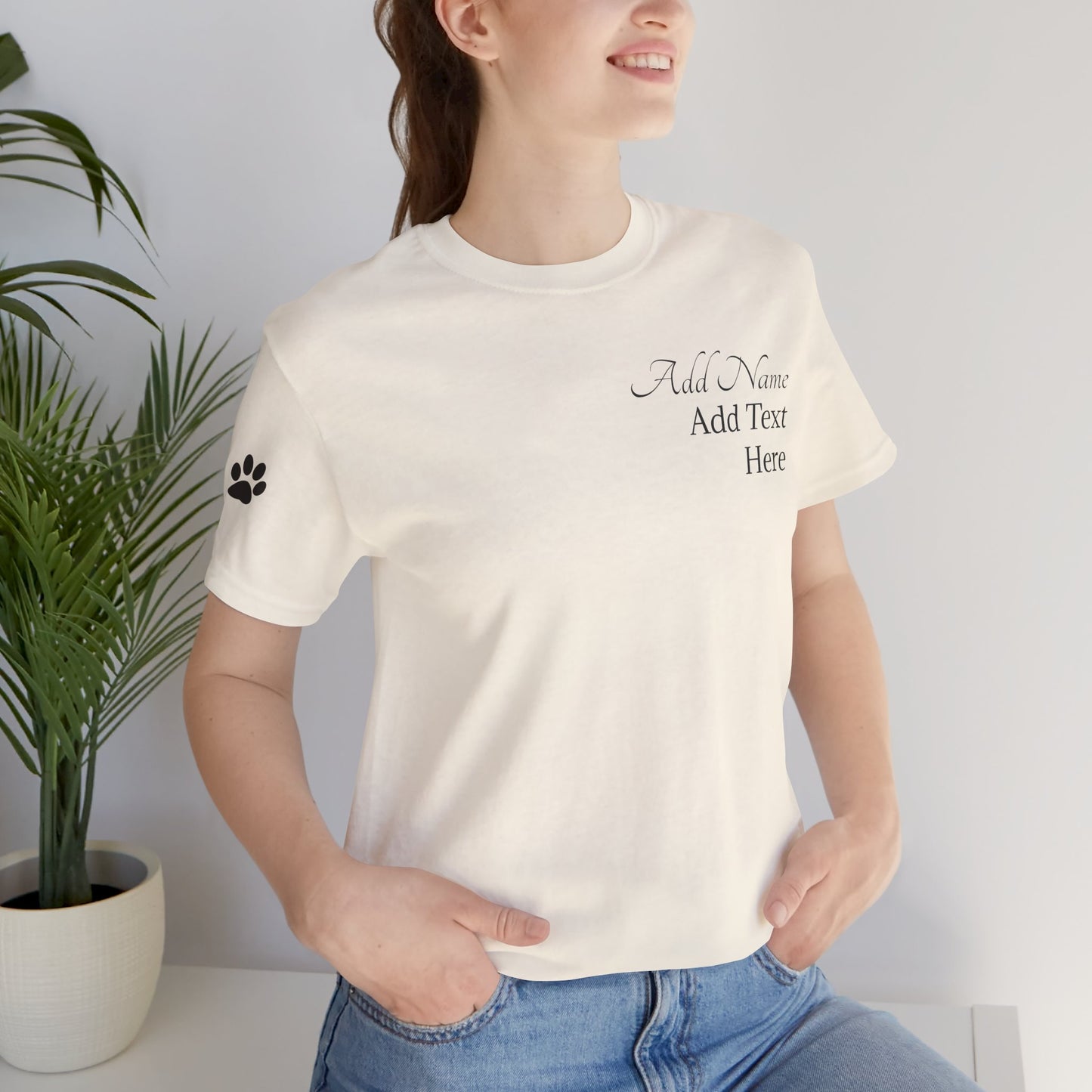Doggone Lucky Personalized T‑Shirt - Add name and text to front of tee