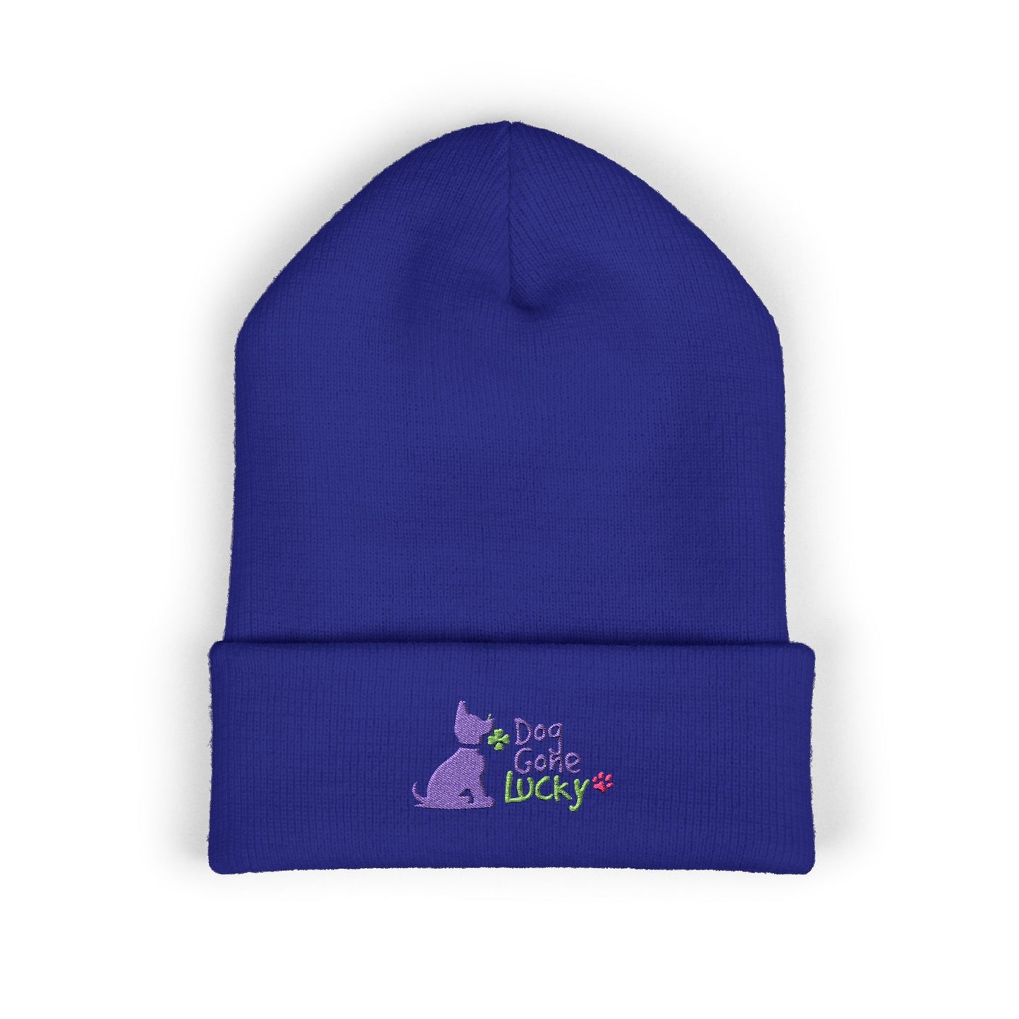 Doggone Lucky Embroidered Beanie