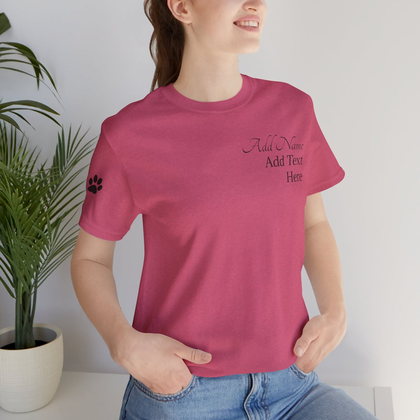 Doggone Lucky Personalized T‑Shirt - Add name and text to front of tee