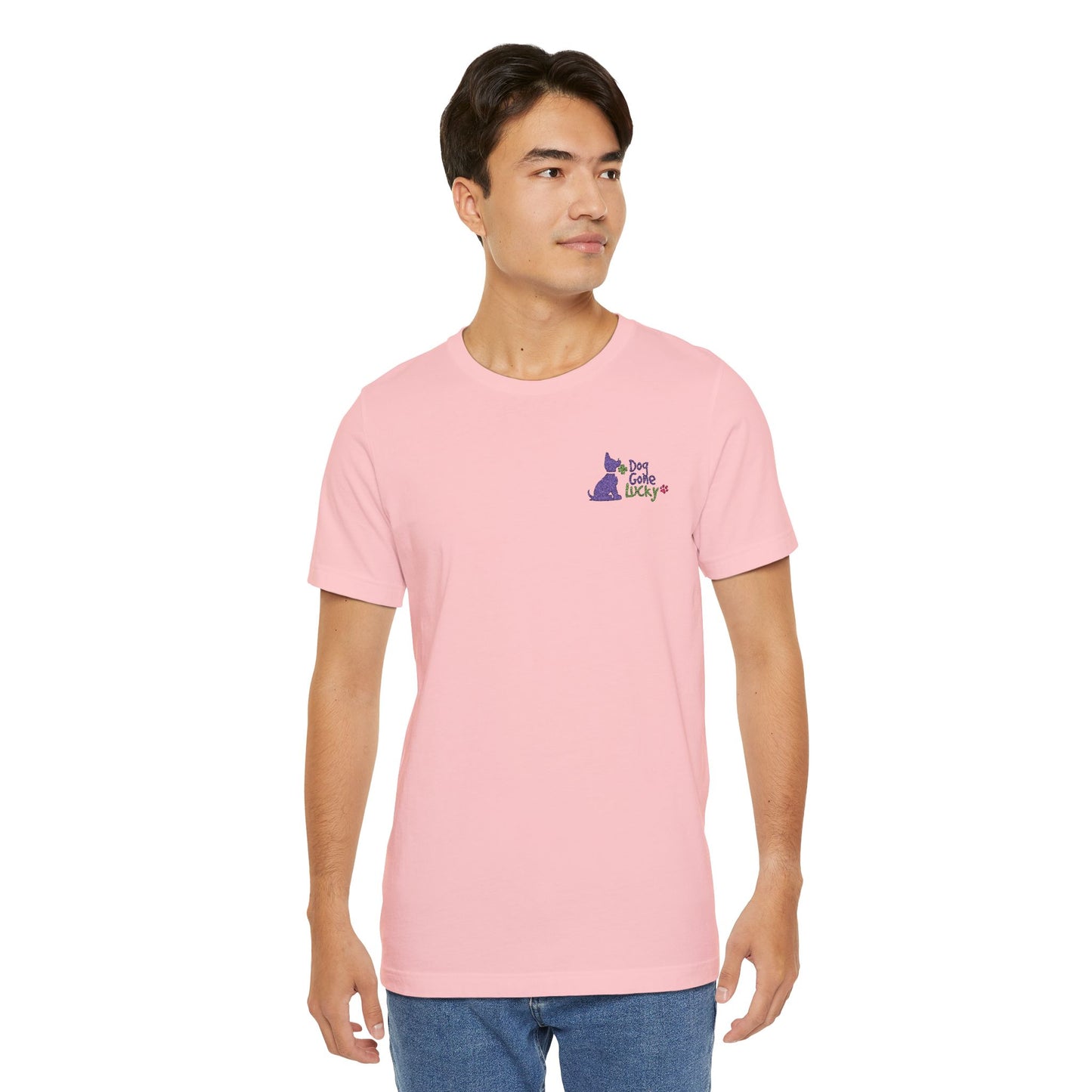 Doggone Lucky Embroidered Adult Tee