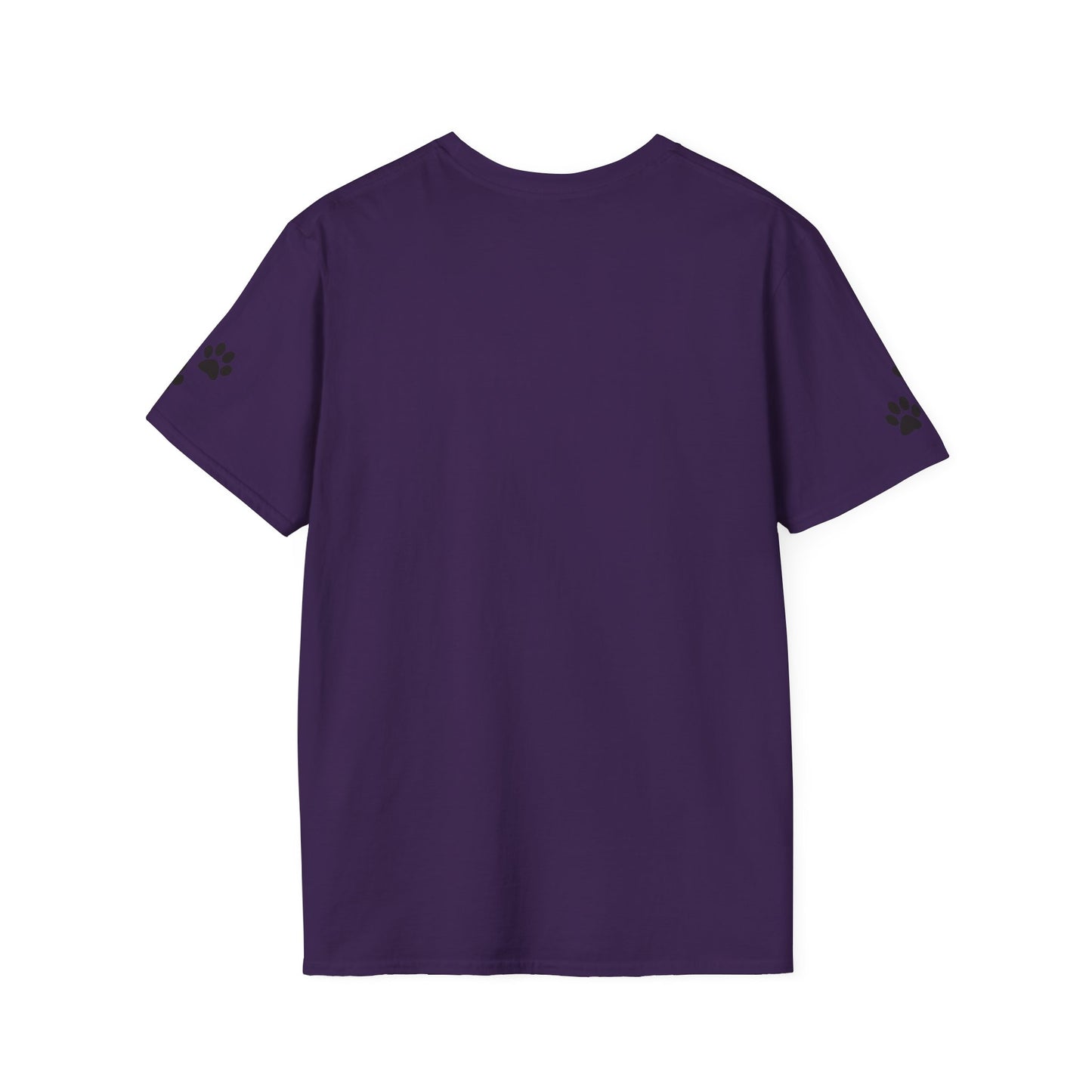 Doggone Lucky Adult Tee - Lucky Pup on Front and Paw Prints on Sleeves
