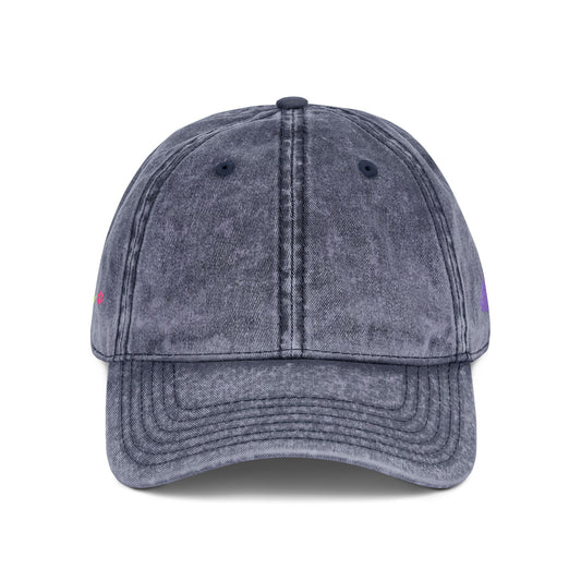 Embroidered Personalized Doggone Lucky Vintage Cap - Lucky Pup on Sides of Cap